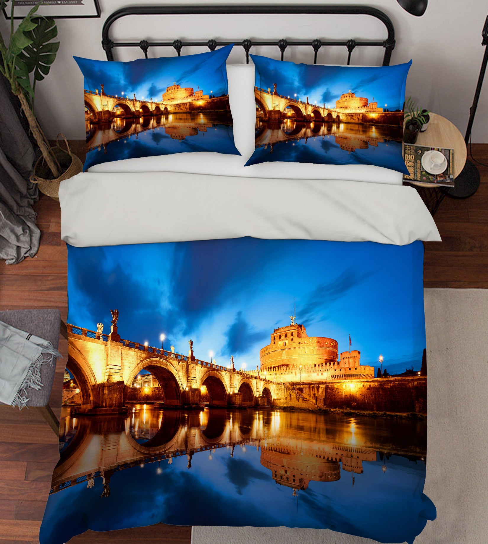3D Building Bridge 59116 Bed Pillowcases Quilt