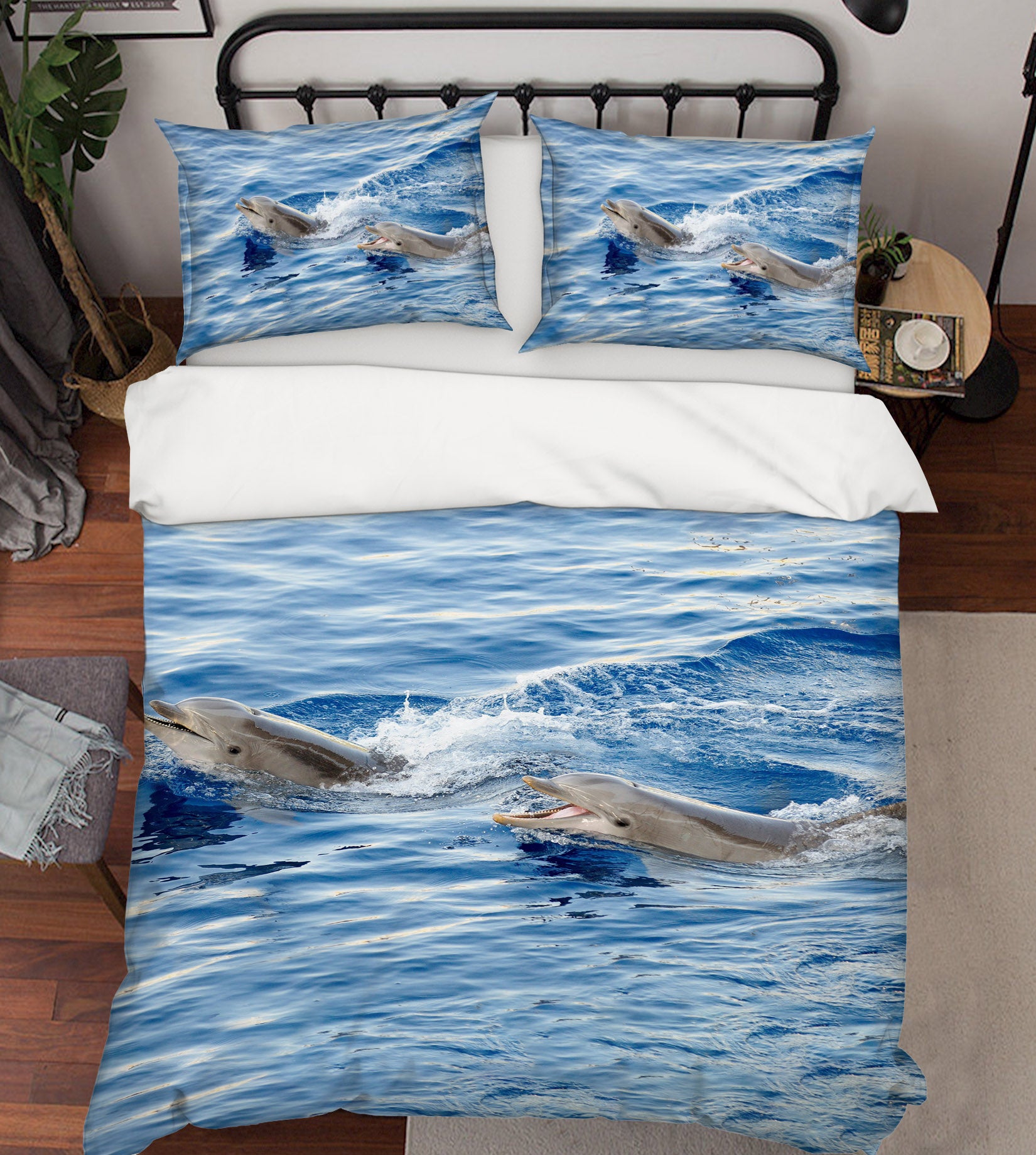 3D Dolphin 60101 Bed Pillowcases Quilt