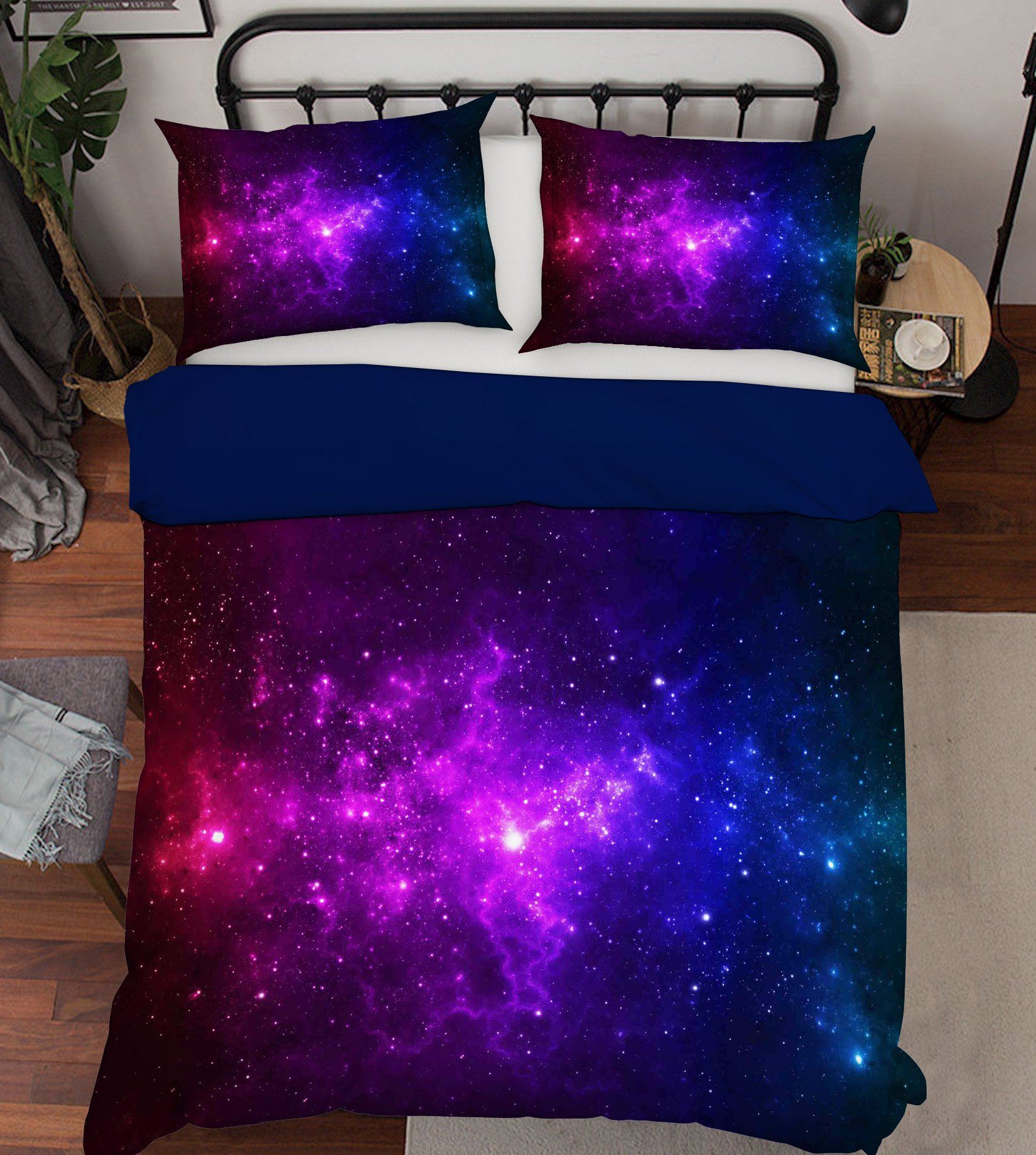 3D Purple Starry Sky 111 Bed Pillowcases Quilt Wallpaper AJ Wallpaper 