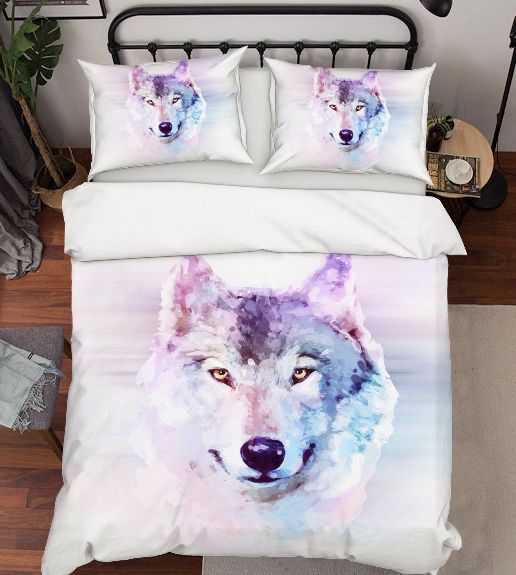 3D Gouache Wolf 245 Bed Pillowcases Quilt Wallpaper AJ Wallpaper 