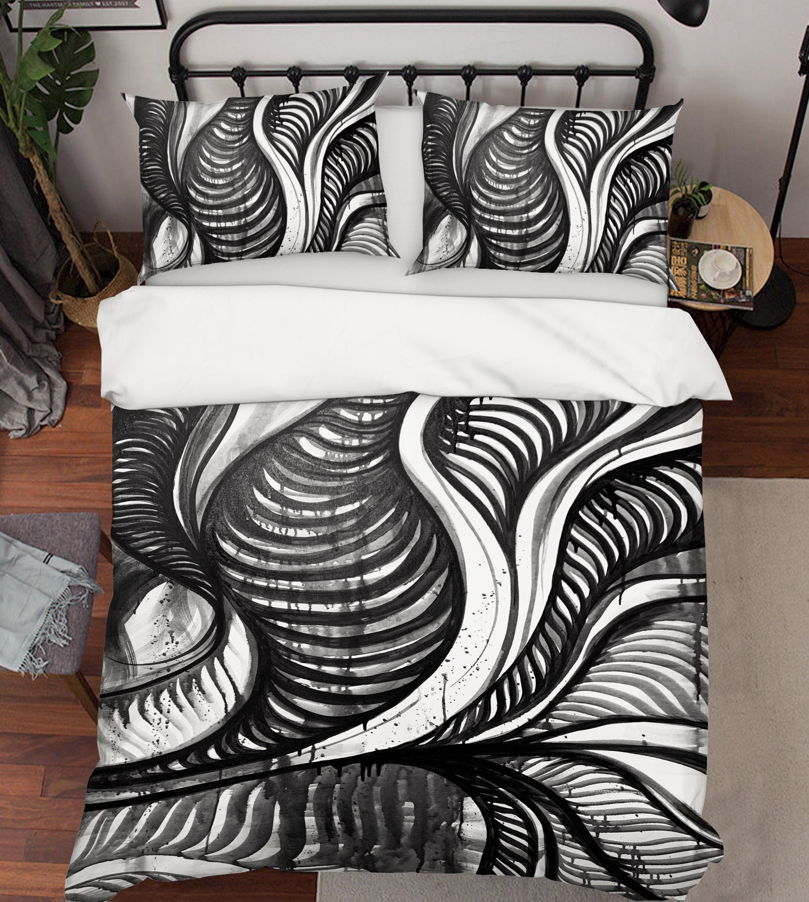 3D Line Drawing 3027 Jacqueline Reynoso Bedding Bed Pillowcases Quilt Cover Duvet Cover