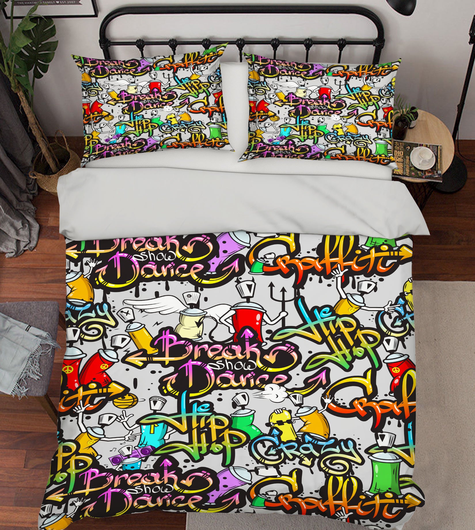 3D Alphabet Graffiti 60076 Bed Pillowcases Quilt
