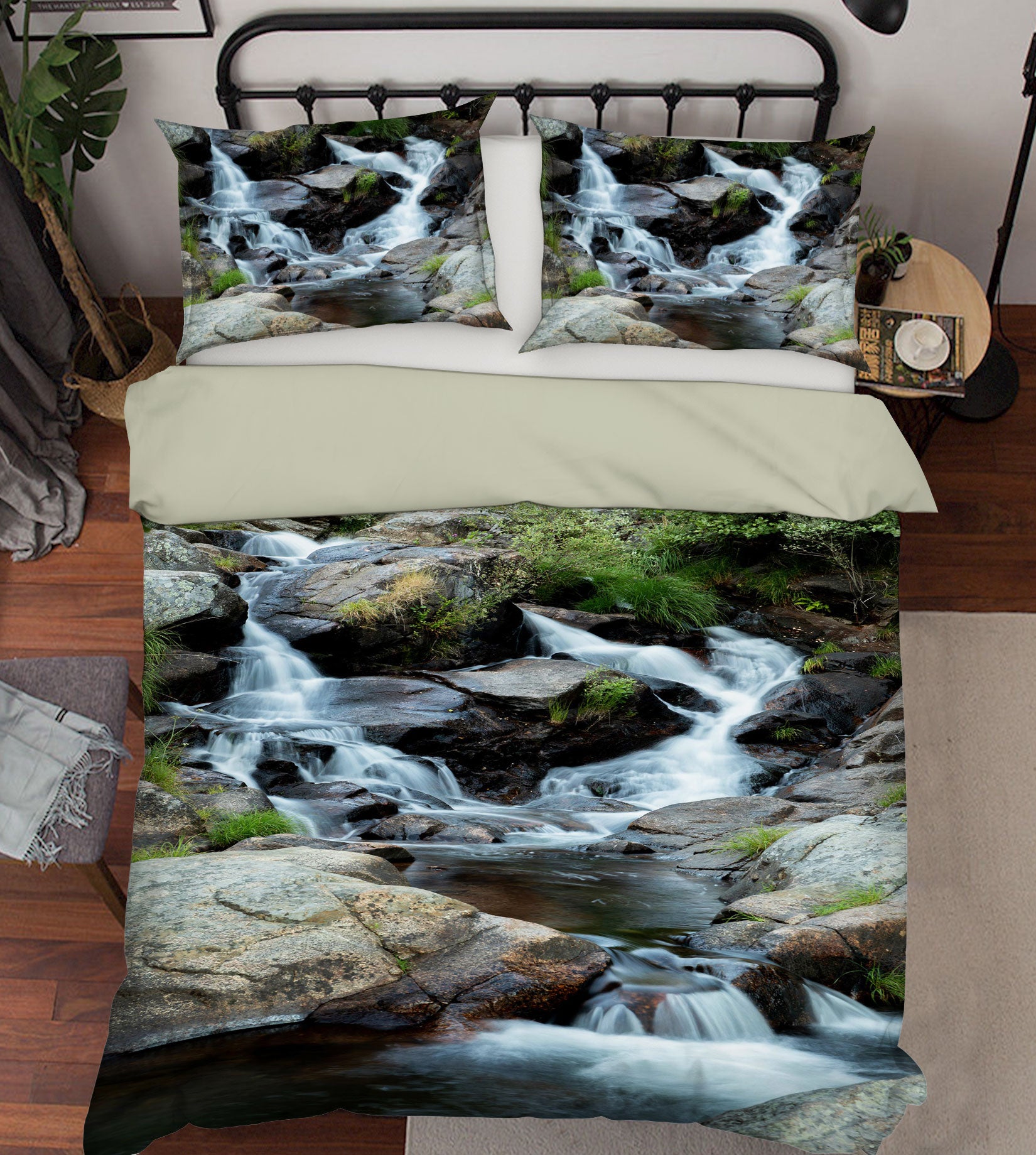 3D Stone Water 15166 Bed Pillowcases Quilt