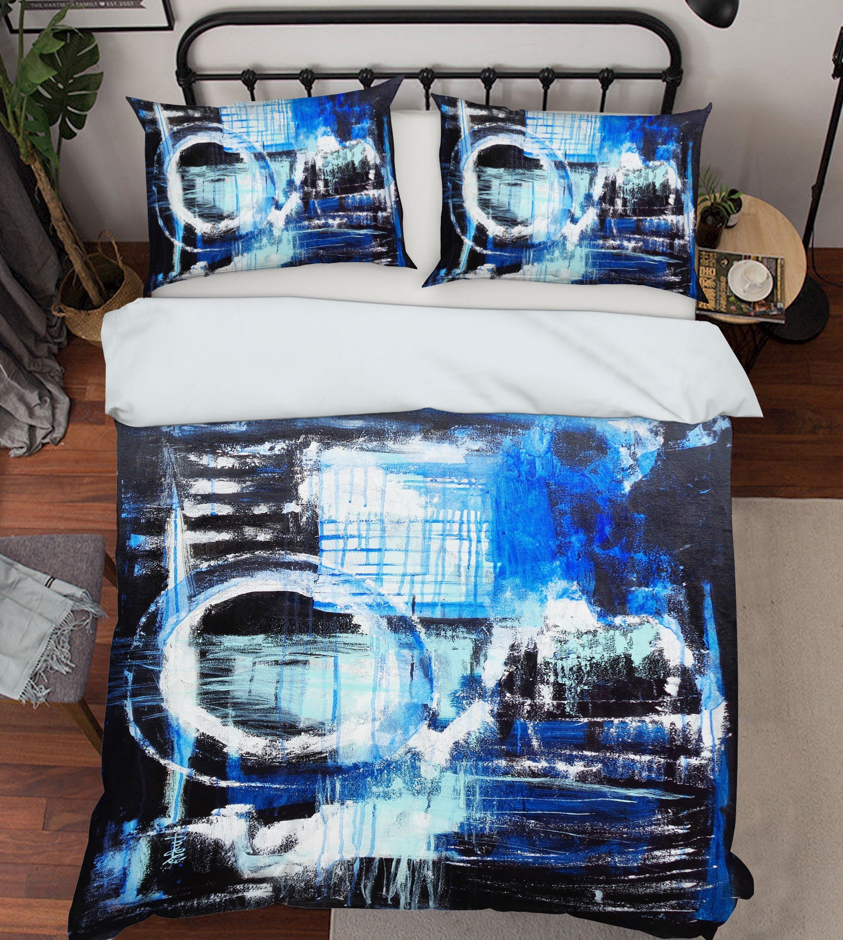 3D Retro Blue Circle 1112 Misako Chida Bedding Bed Pillowcases Quilt