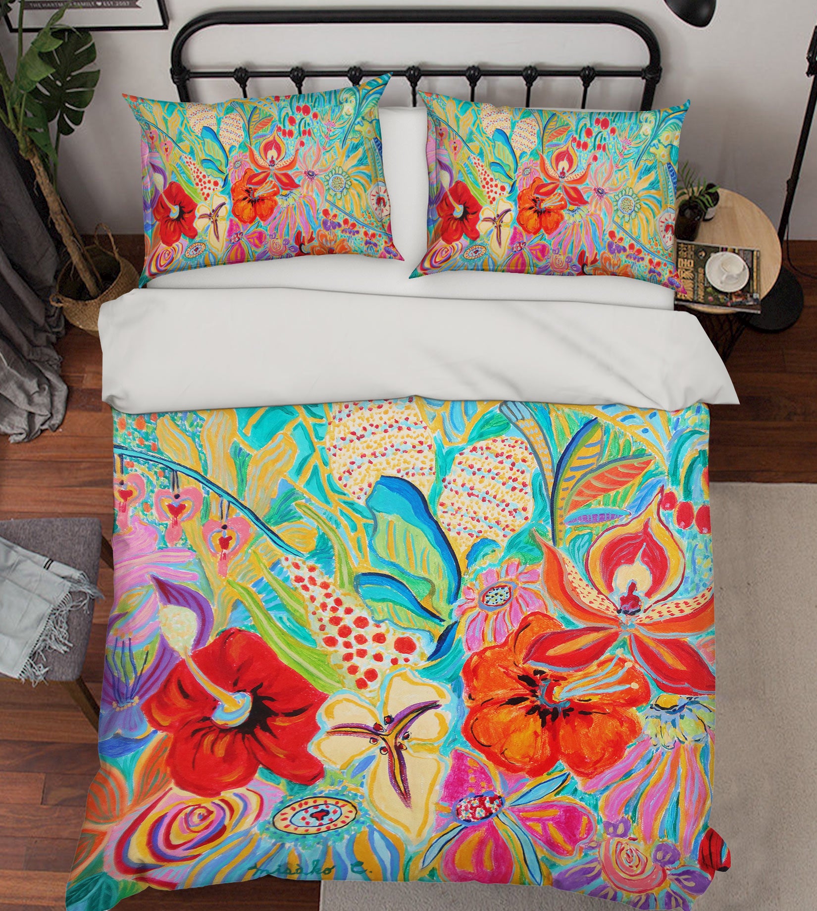 3D Flower Leaves 1247 Misako Chida Bedding Bed Pillowcases Quilt Cover Duvet Cover
