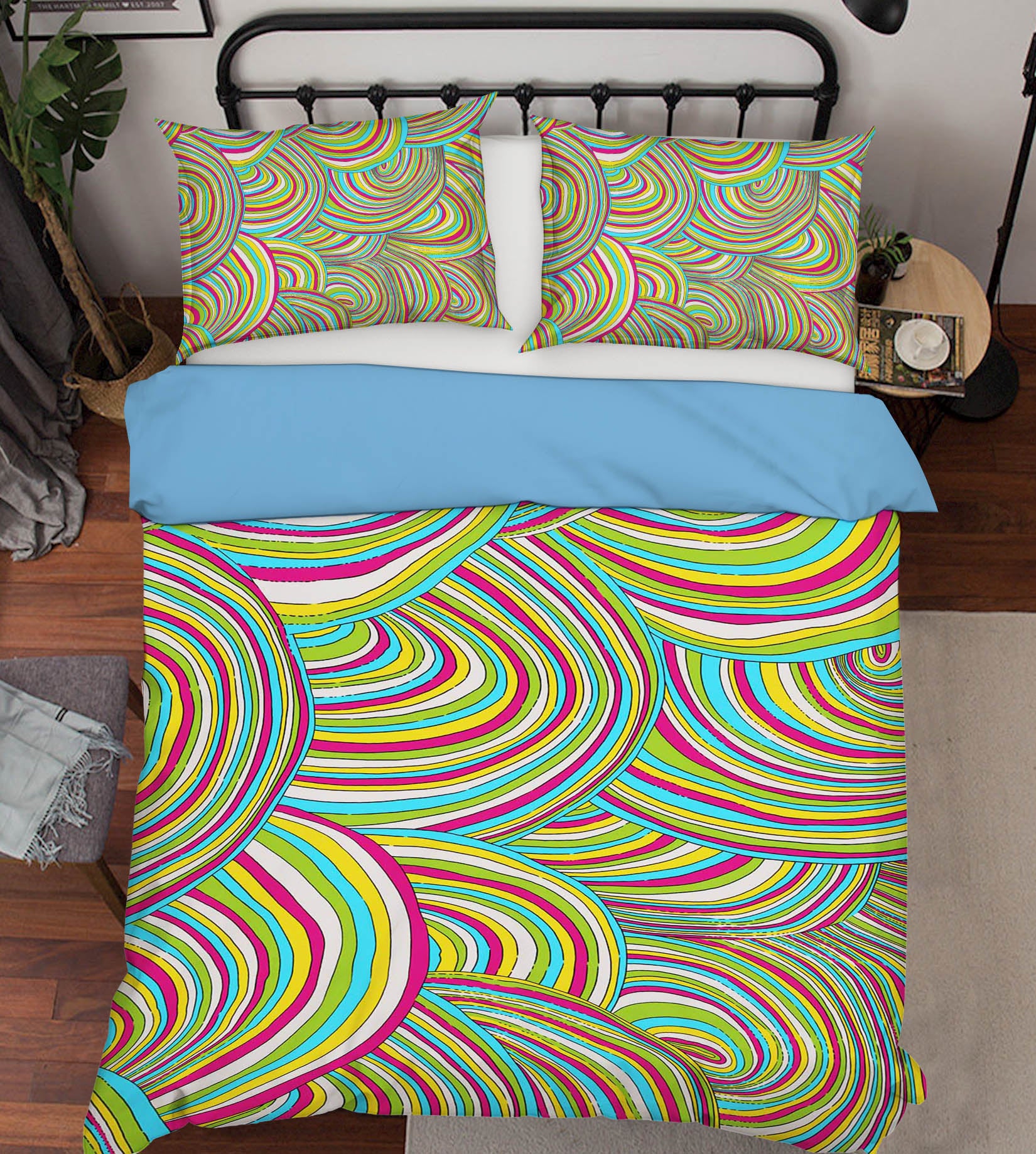3D Color Circle Pattern 077 Bed Pillowcases Quilt