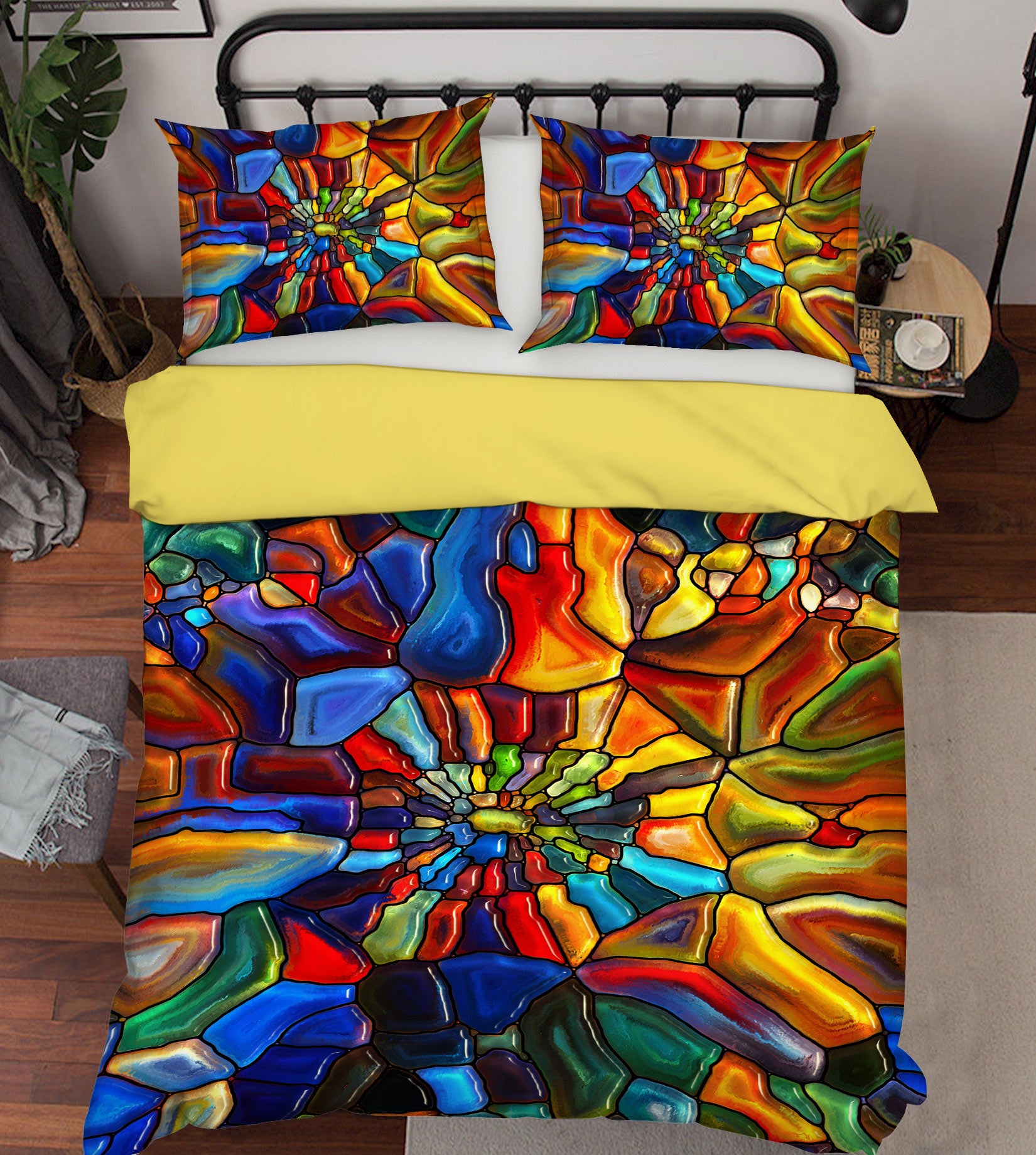 3D Color Block 13187 Bed Pillowcases Quilt