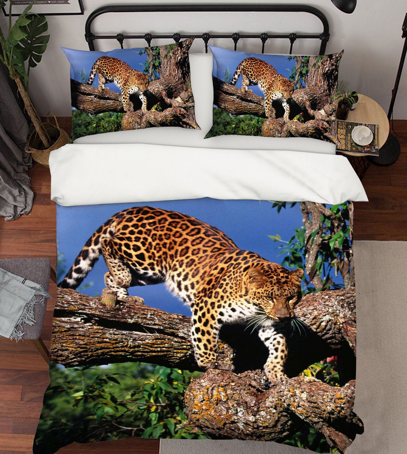 3D Forest Cheetah 1922 Bed Pillowcases Quilt Quiet Covers AJ Creativity Home 