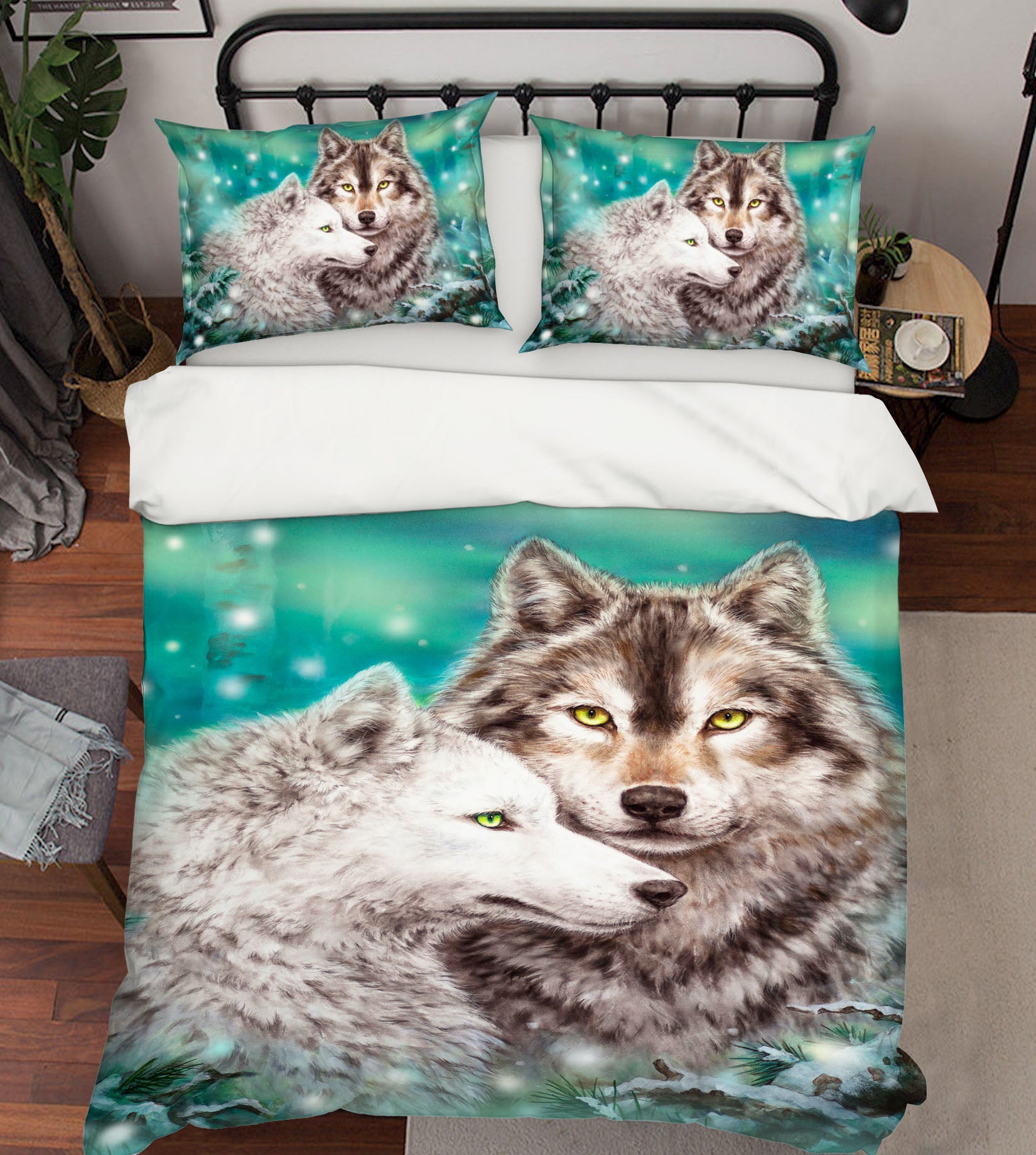 3D Animal Wolf 5896 Kayomi Harai Bedding Bed Pillowcases Quilt Cover Duvet Cover