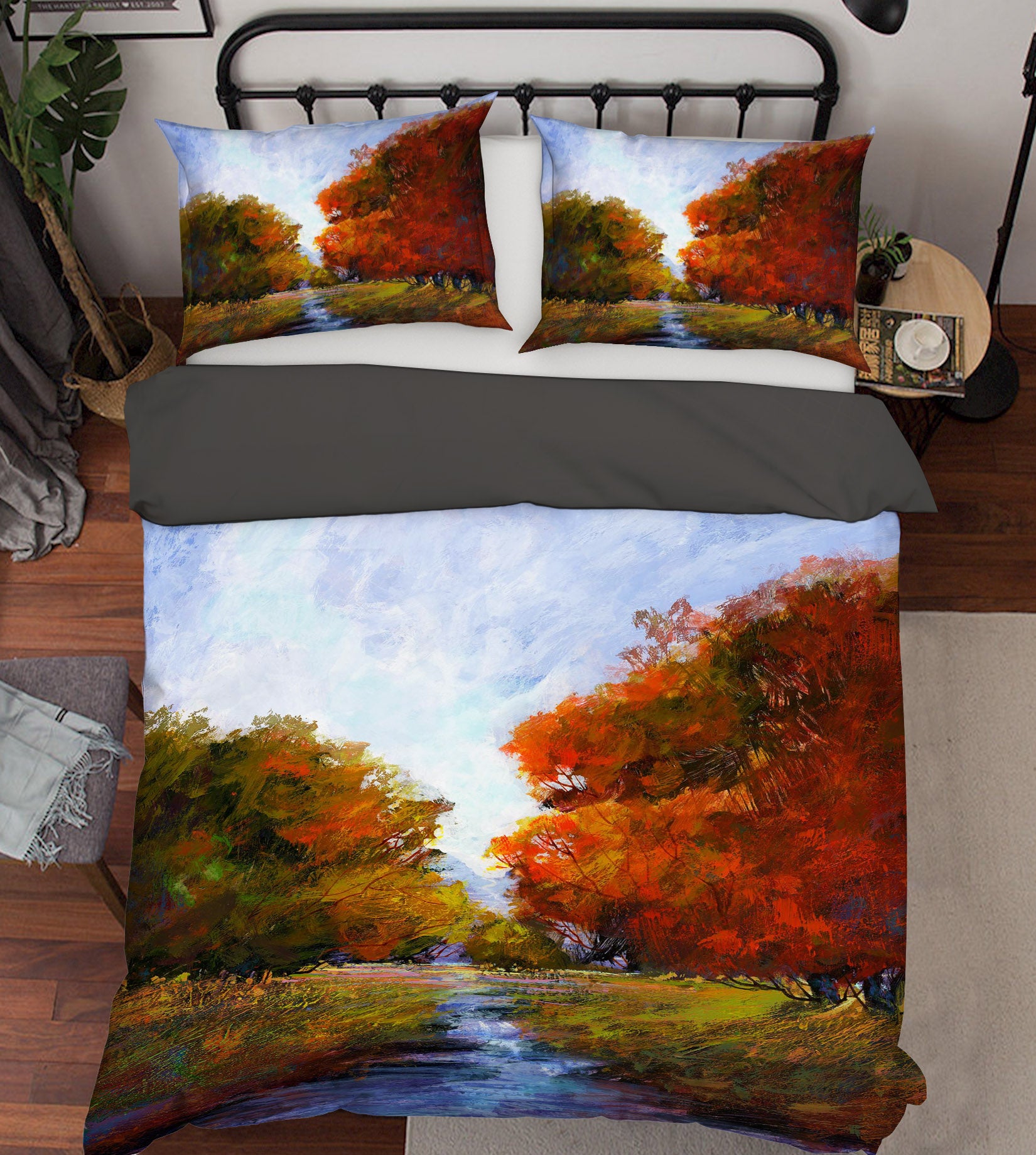 3D Autumn Forest 1001 Michael Tienhaara Bedding Bed Pillowcases Quilt