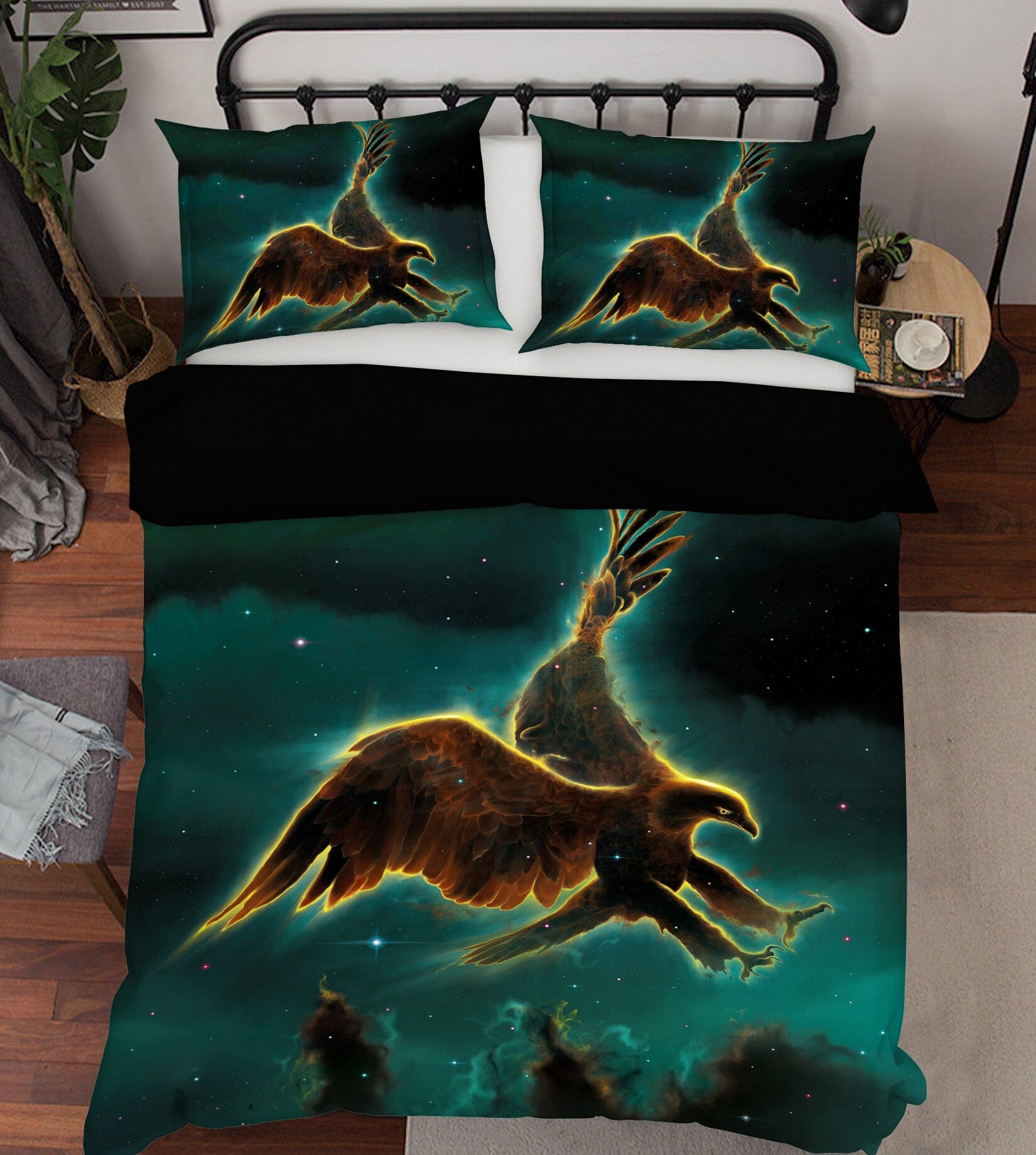 3D Eagle Galaxy 043 Bed Pillowcases Quilt Exclusive Designer Vincent Quiet Covers AJ Creativity Home 