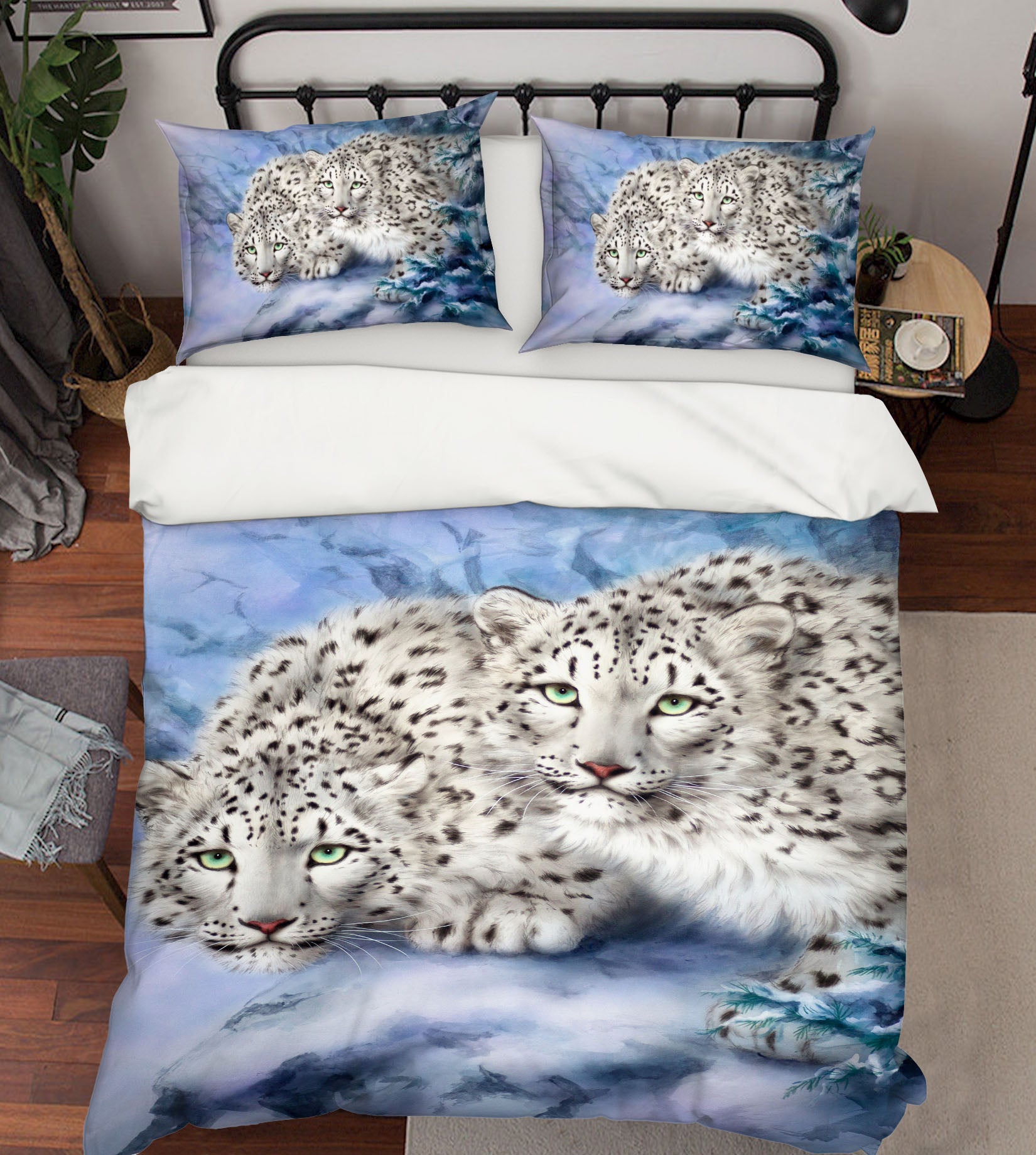 3D Snow Leopard 5903 Kayomi Harai Bedding Bed Pillowcases Quilt Cover Duvet Cover