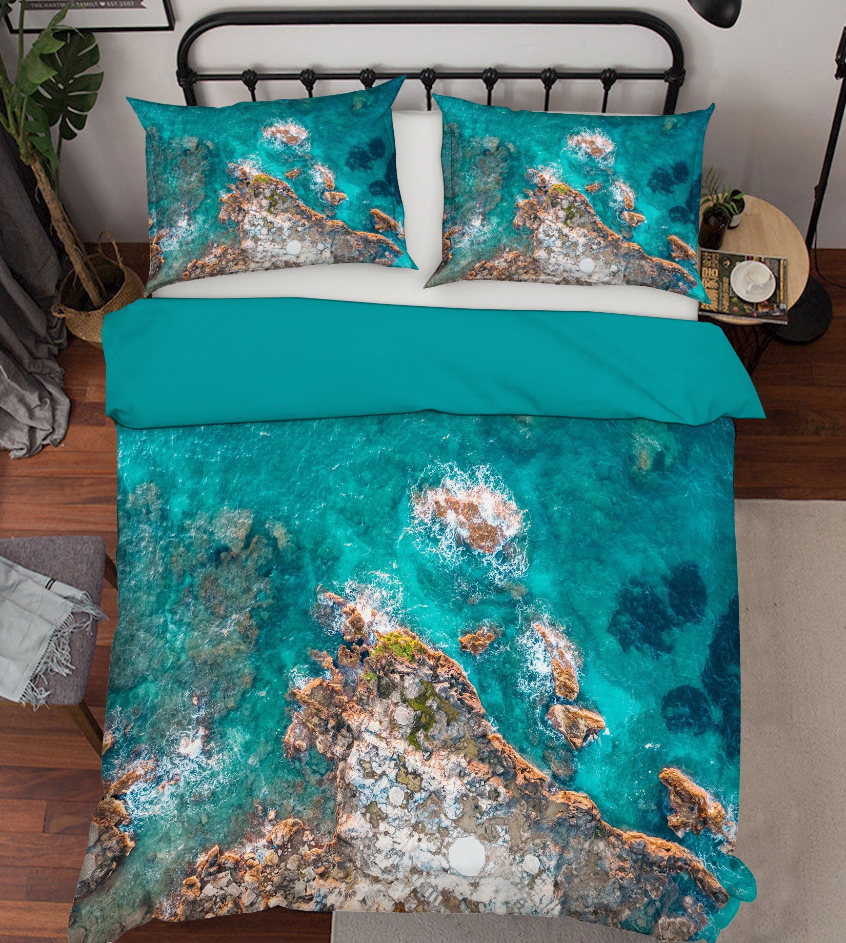3D Sea Water Stones 59171 Bed Pillowcases Quilt