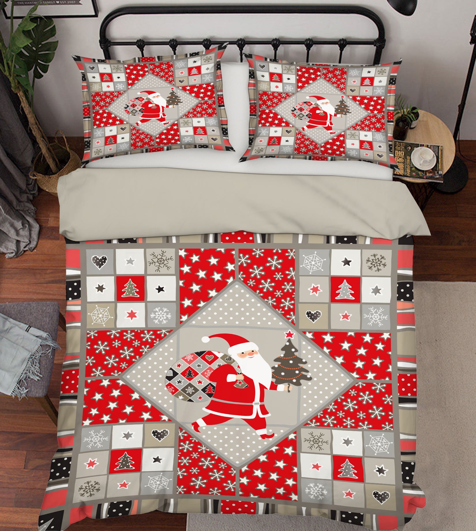 3D Santa Claus 51040 Christmas Quilt Duvet Cover Xmas Bed Pillowcases