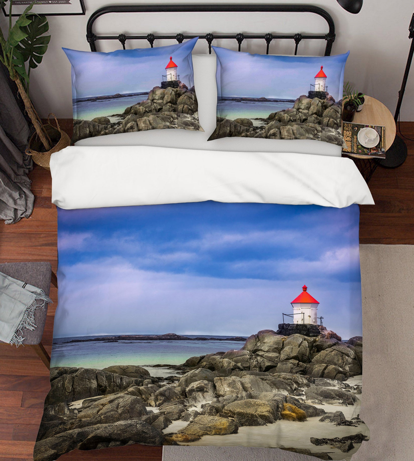 3D Lighthouse Stone 088 Marco Carmassi Bedding Bed Pillowcases Quilt