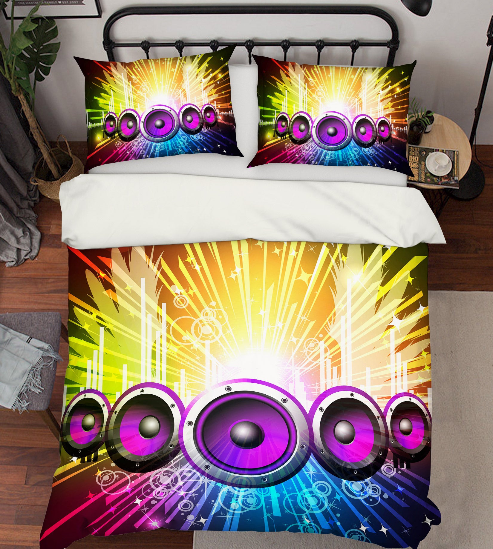3D Purple Horn 12064 Bed Pillowcases Quilt