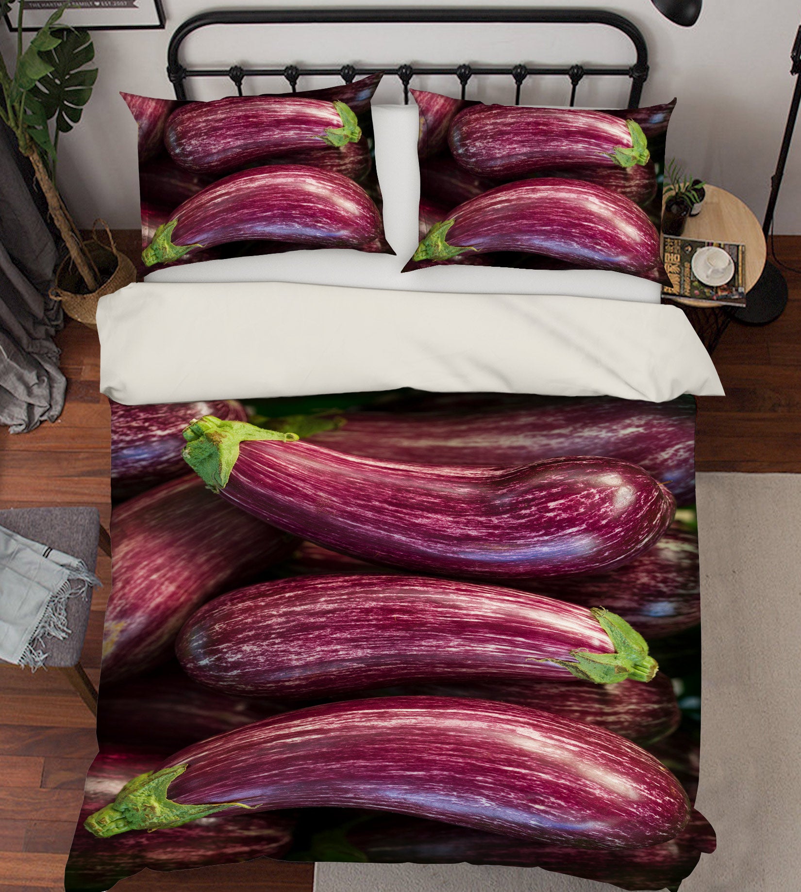3D Vegetable Eggplant 6958 Assaf Frank Bedding Bed Pillowcases Quilt Cover Duvet Cover