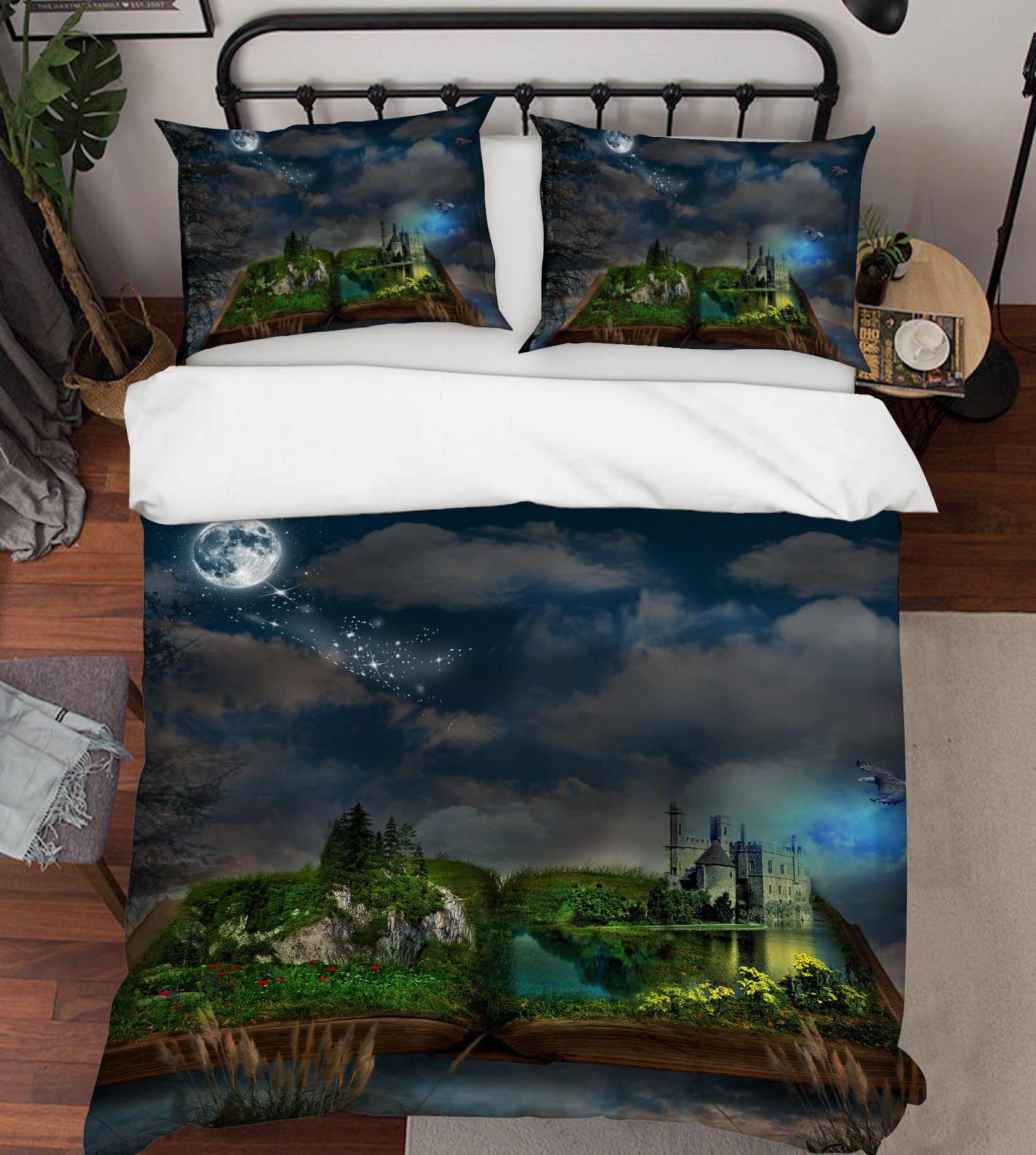 3D Moon Island 19128 Bed Pillowcases Quilt