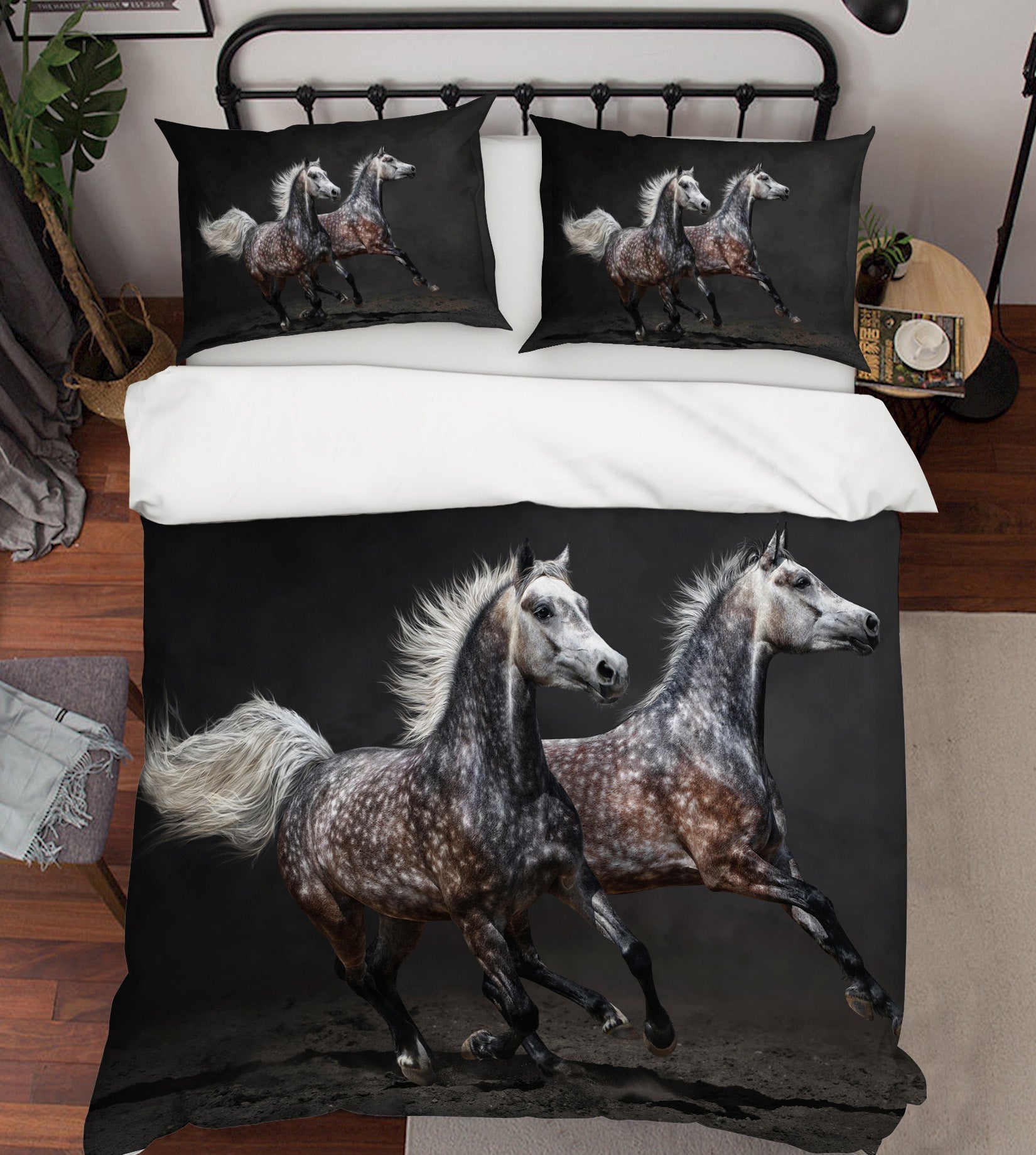 3D Horses 60099 Bed Pillowcases Quilt
