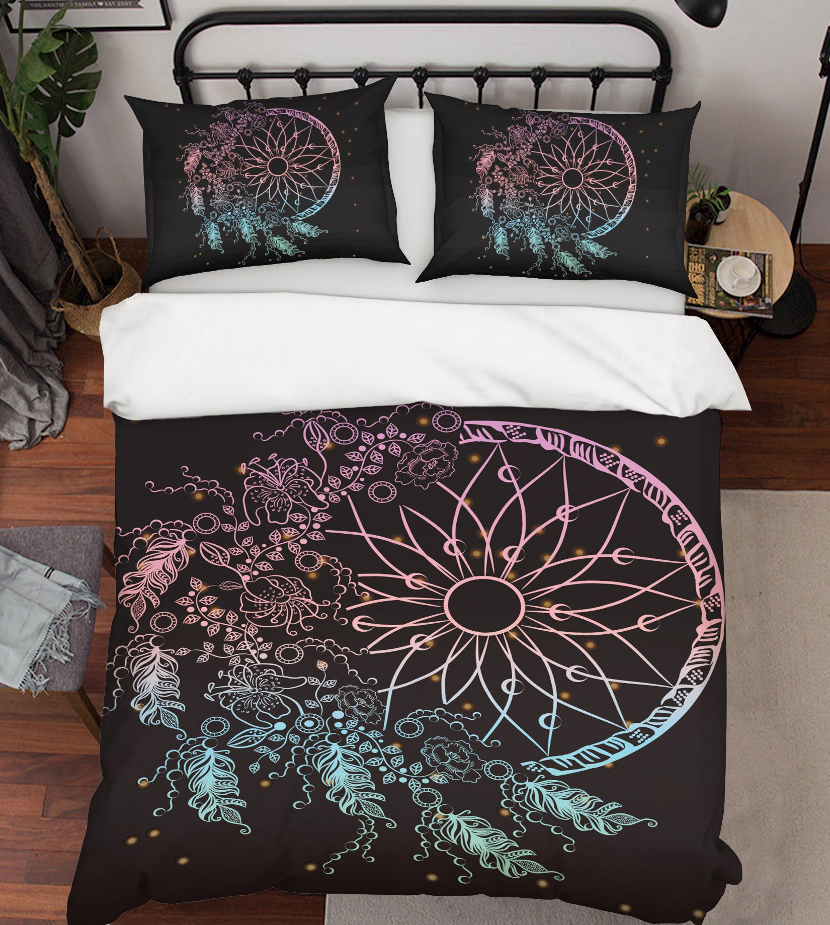3D Circle Pattern 15014 Bed Pillowcases Quilt