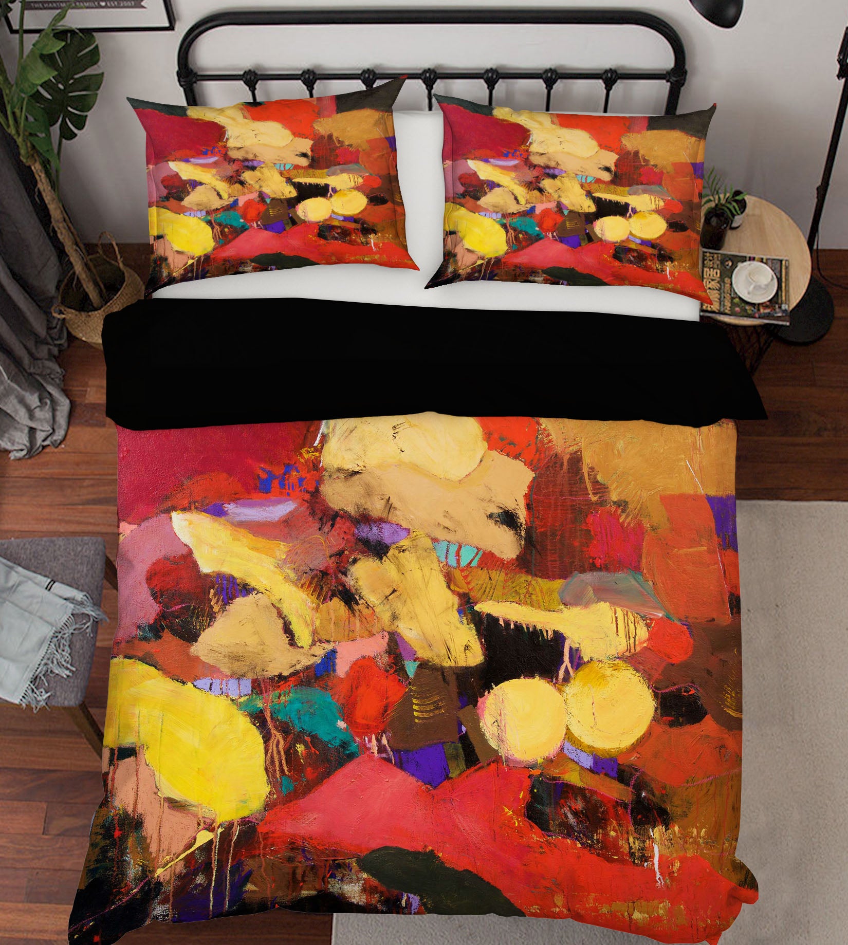 3D Red Paint Draw 1086 Allan P. Friedlander Bedding Bed Pillowcases Quilt