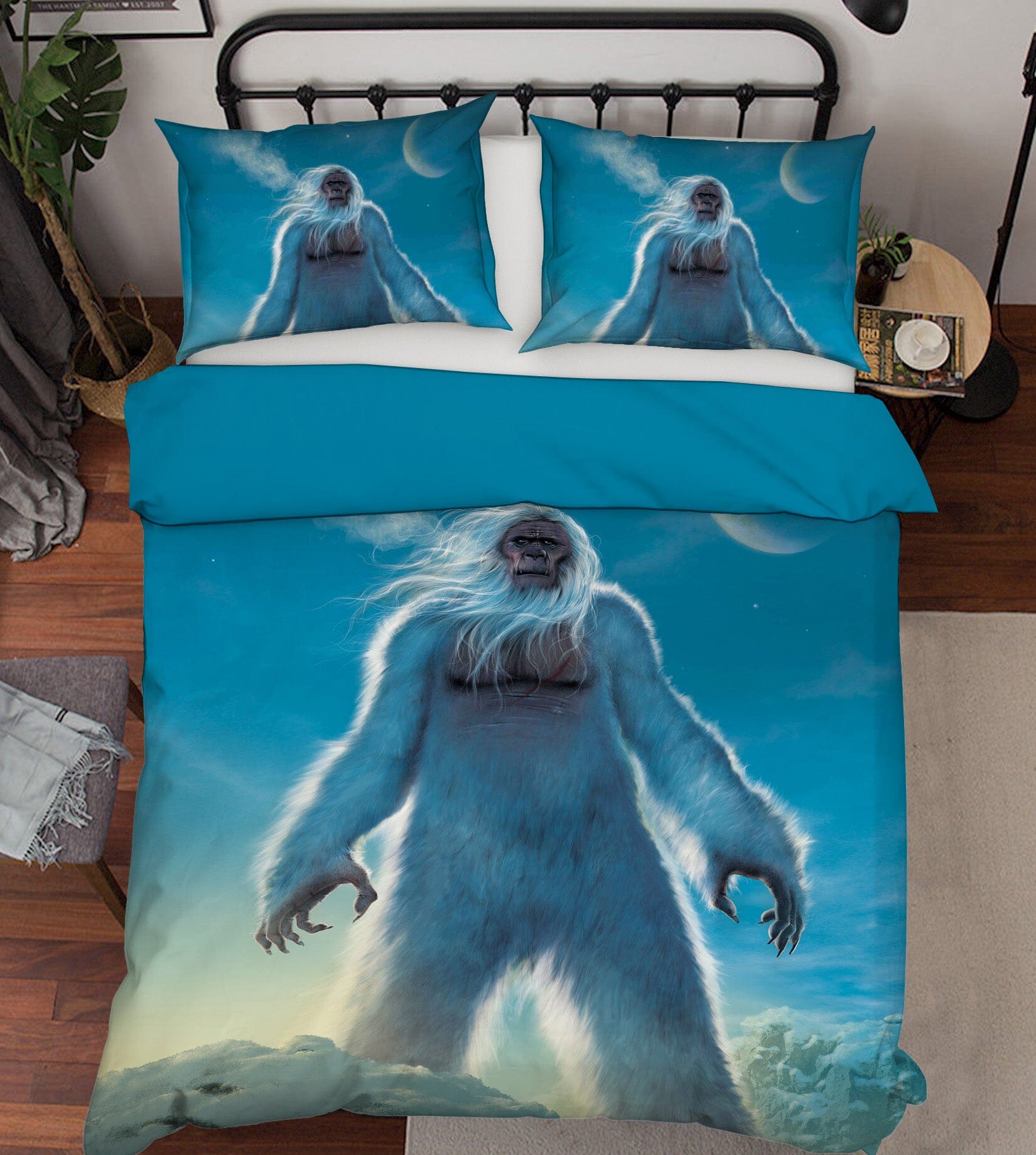 3D Tall Yeti 104 Bed Pillowcases Quilt Exclusive Designer Vincent Quiet Covers AJ Creativity Home 