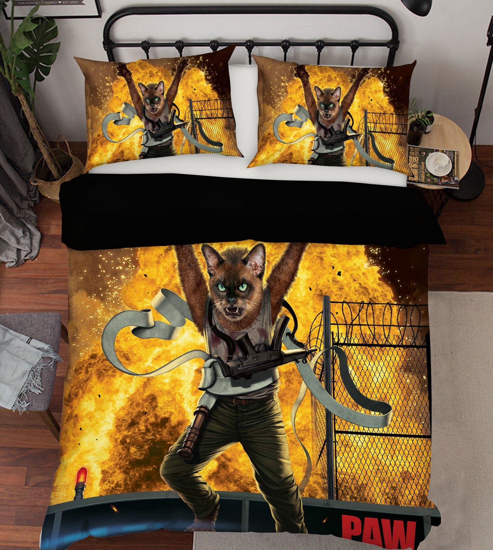 3D Paw Hard 066 Bed Pillowcases Quilt Exclusive Designer Vincent Quiet Covers AJ Creativity Home 