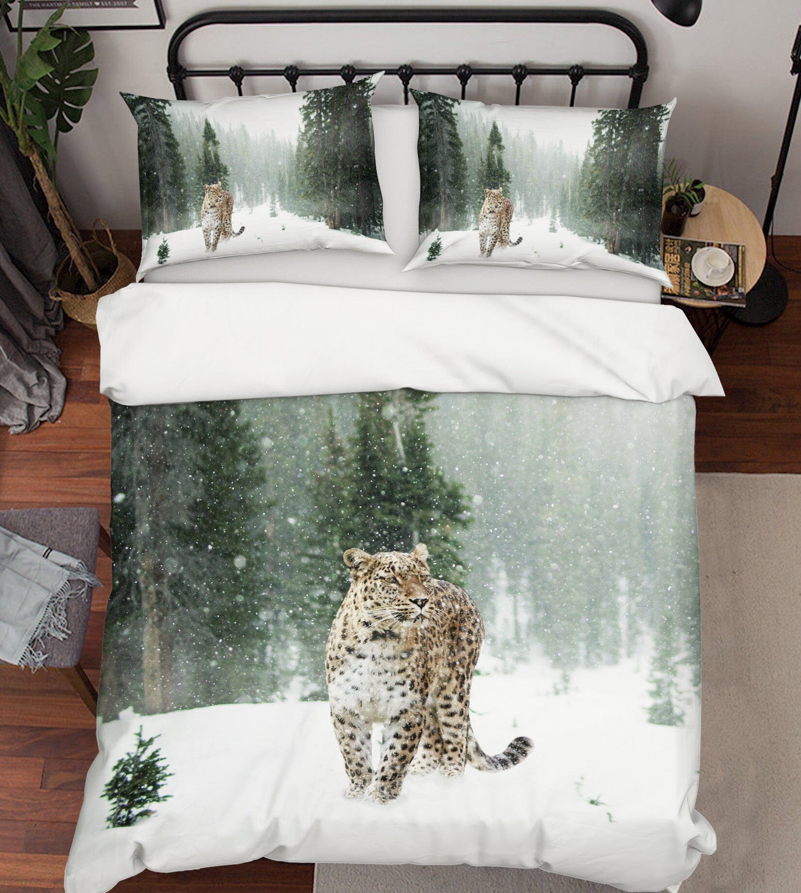 3D Forest Tiger 1935 Bed Pillowcases Quilt Quiet Covers AJ Creativity Home 