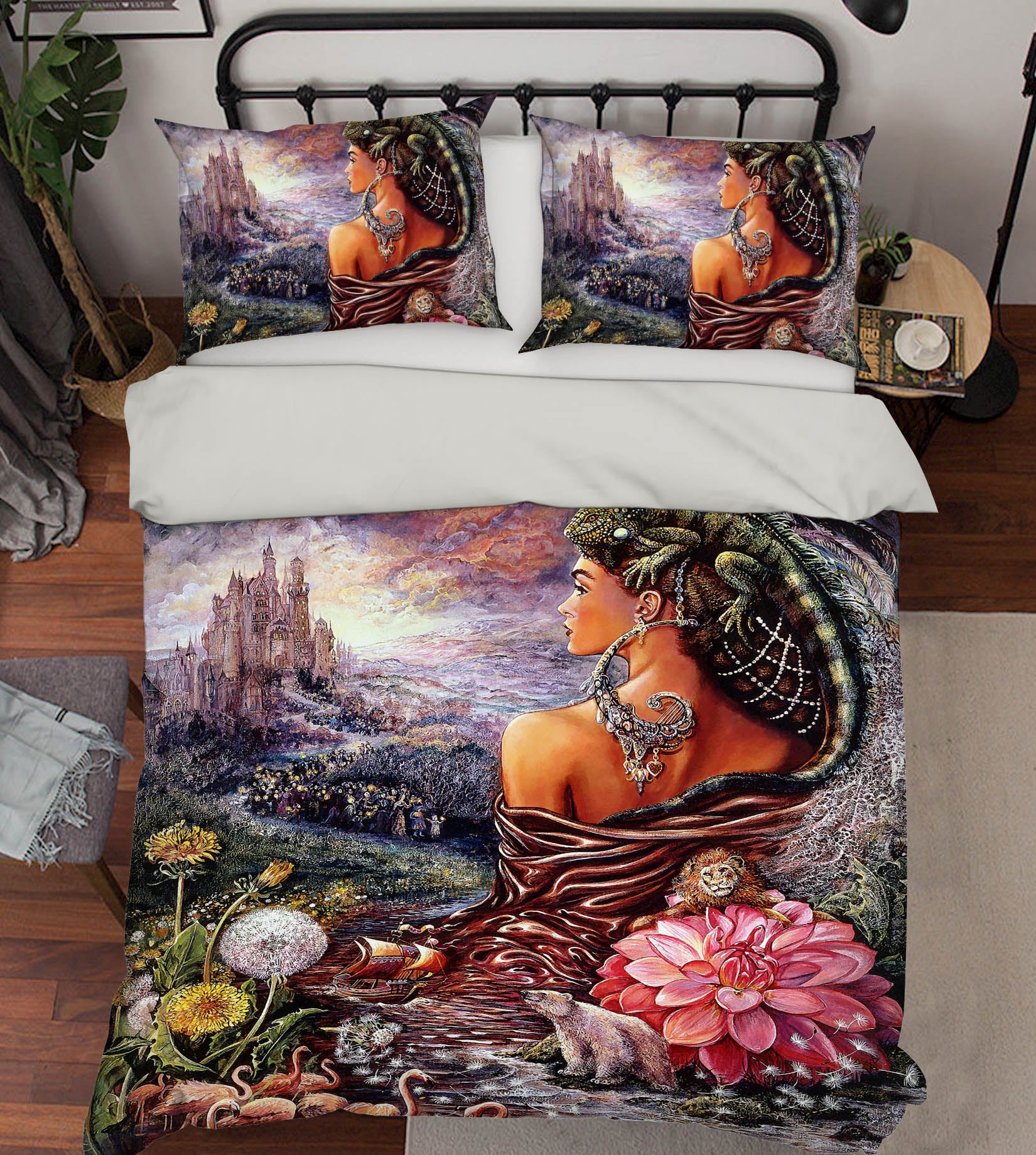 3D Female Flowers 12149 Bed Pillowcases Quilt
