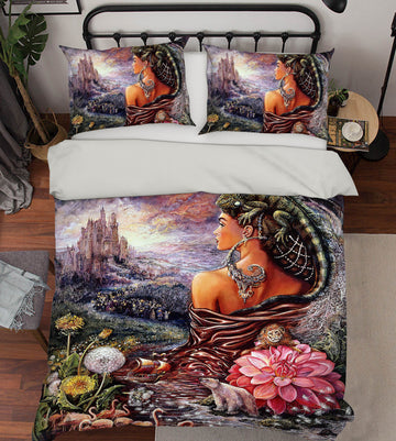 3D Female Flowers 12149 Bed Pillowcases Quilt