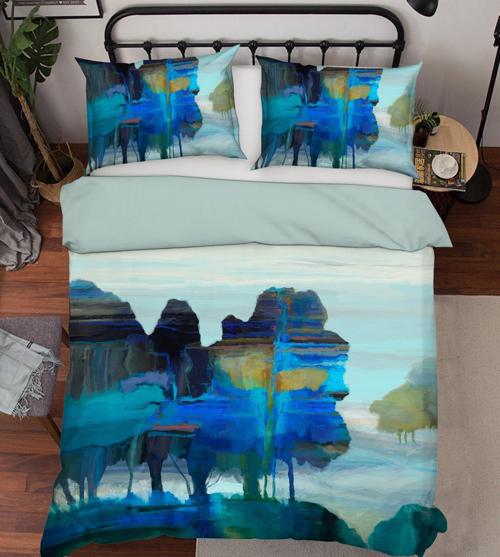 3D Mountain River 2128 Michael Tienhaara Bedding Bed Pillowcases Quilt Quiet Covers AJ Creativity Home 