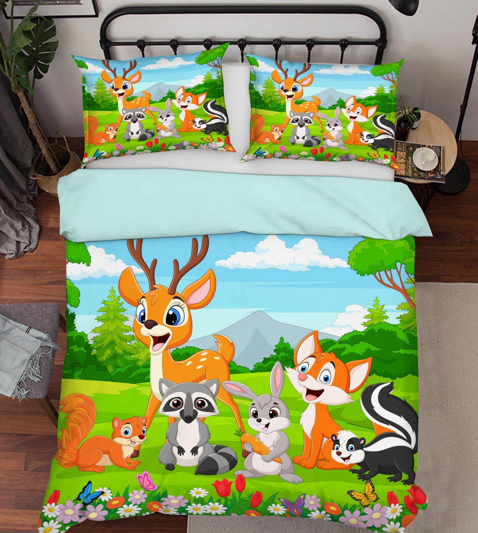 3D Forest Animals 60048 Bed Pillowcases Quilt