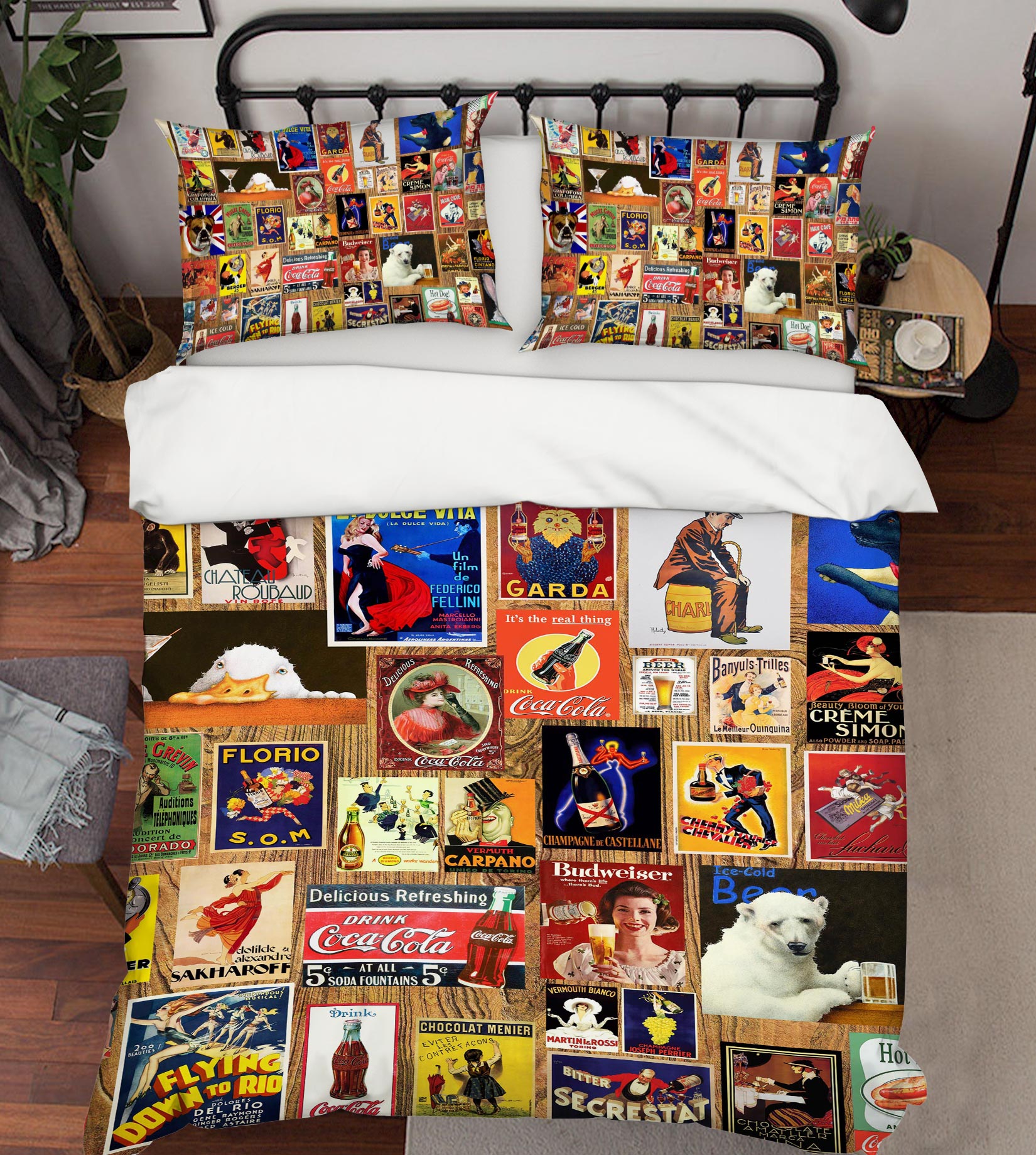 3D Poster Stitching 12033 Bed Pillowcases Quilt