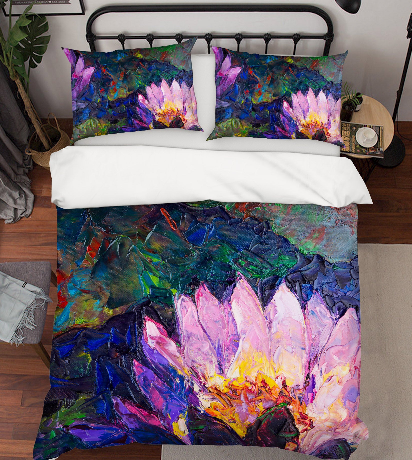 3D Purple Flower 60163 Bed Pillowcases Quilt