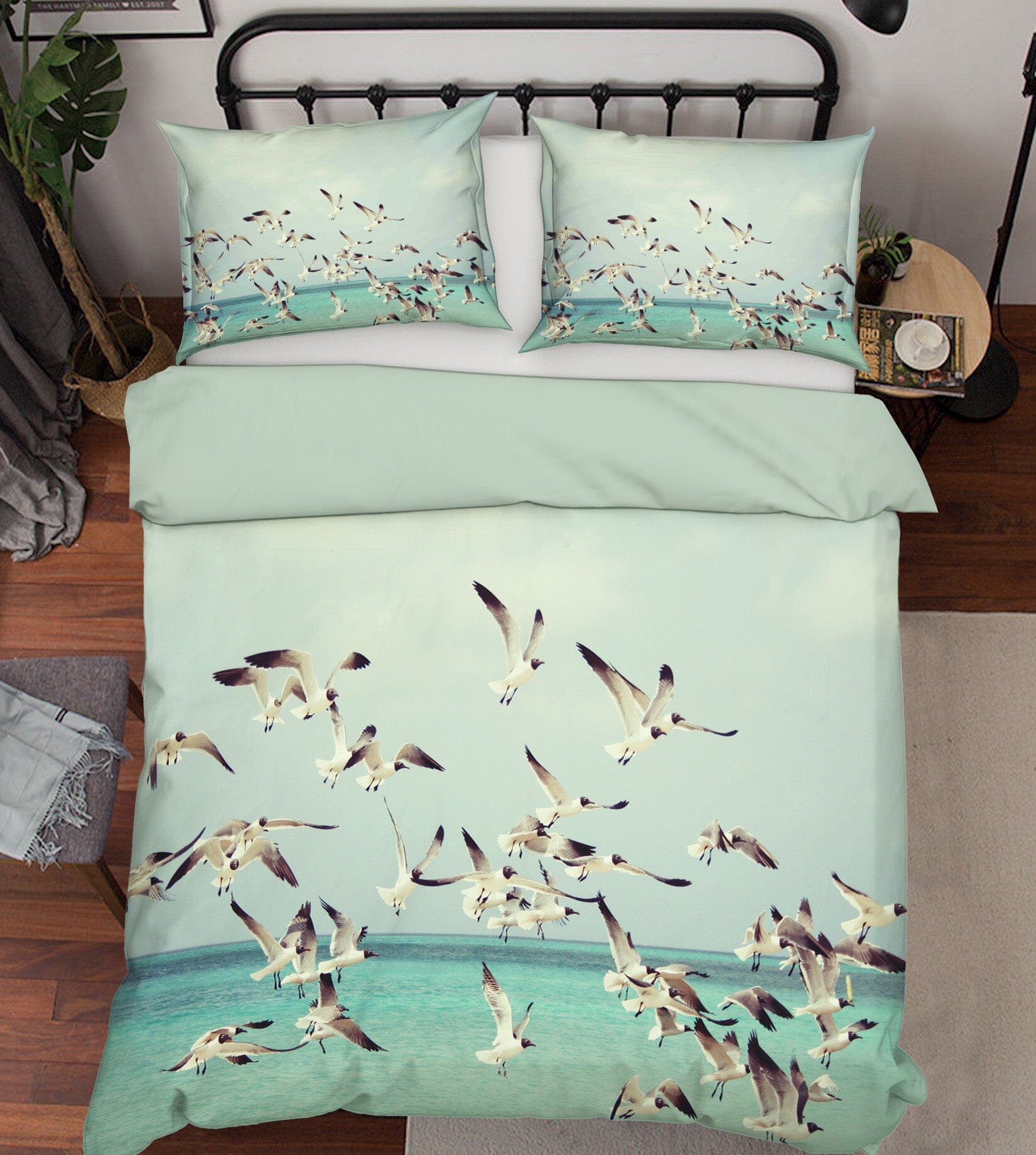 3D Seabird 1940 Bed Pillowcases Quilt Quiet Covers AJ Creativity Home 