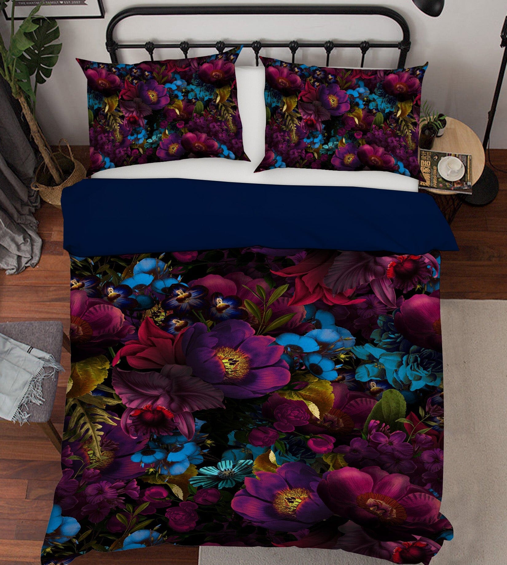 3D Purple Flower 105 Uta Naumann Bedding Bed Pillowcases Quilt Quiet Covers AJ Creativity Home 