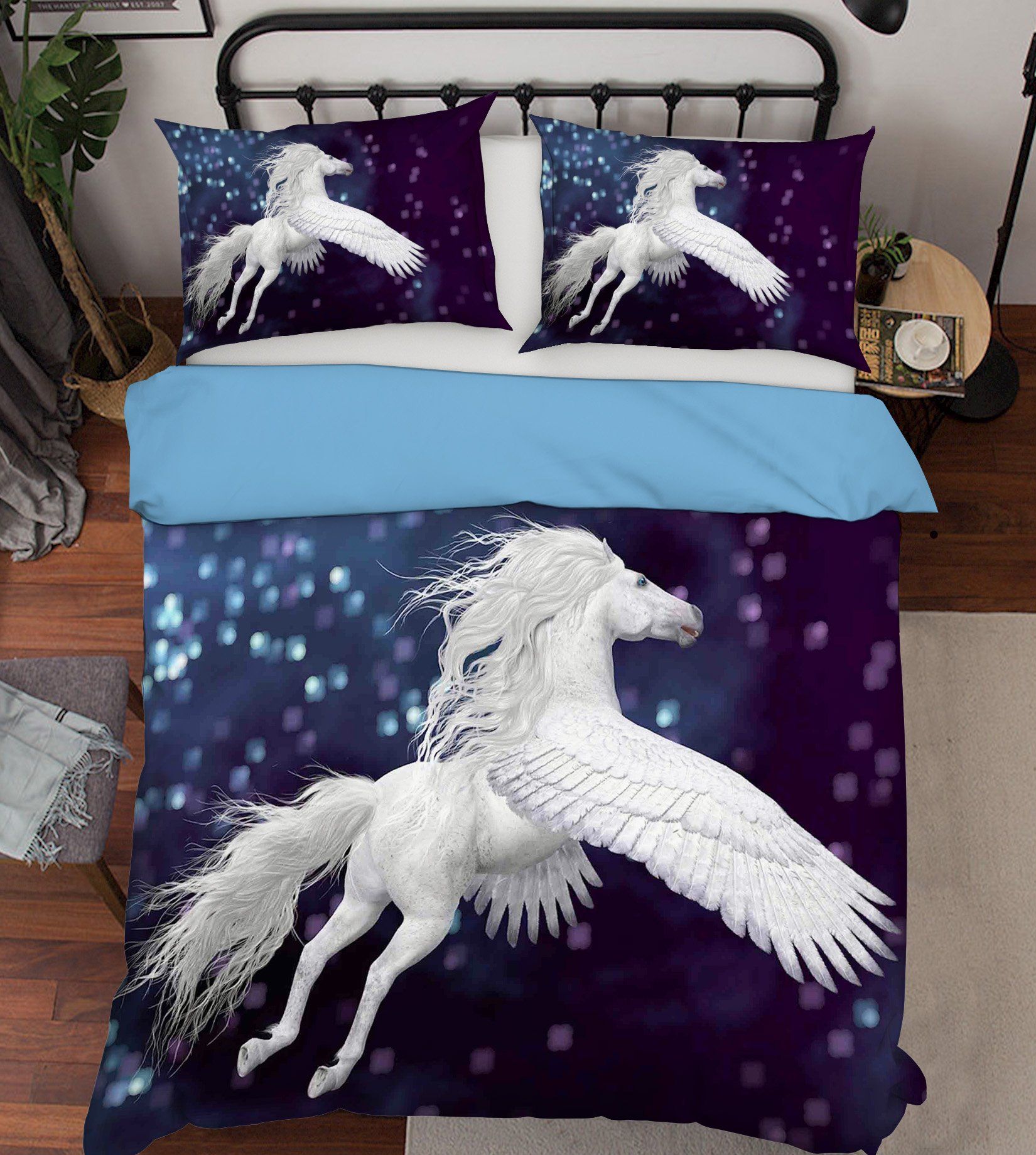 3D Flying Wings Unicorn 050 Bed Pillowcases Quilt Wallpaper AJ Wallpaper 