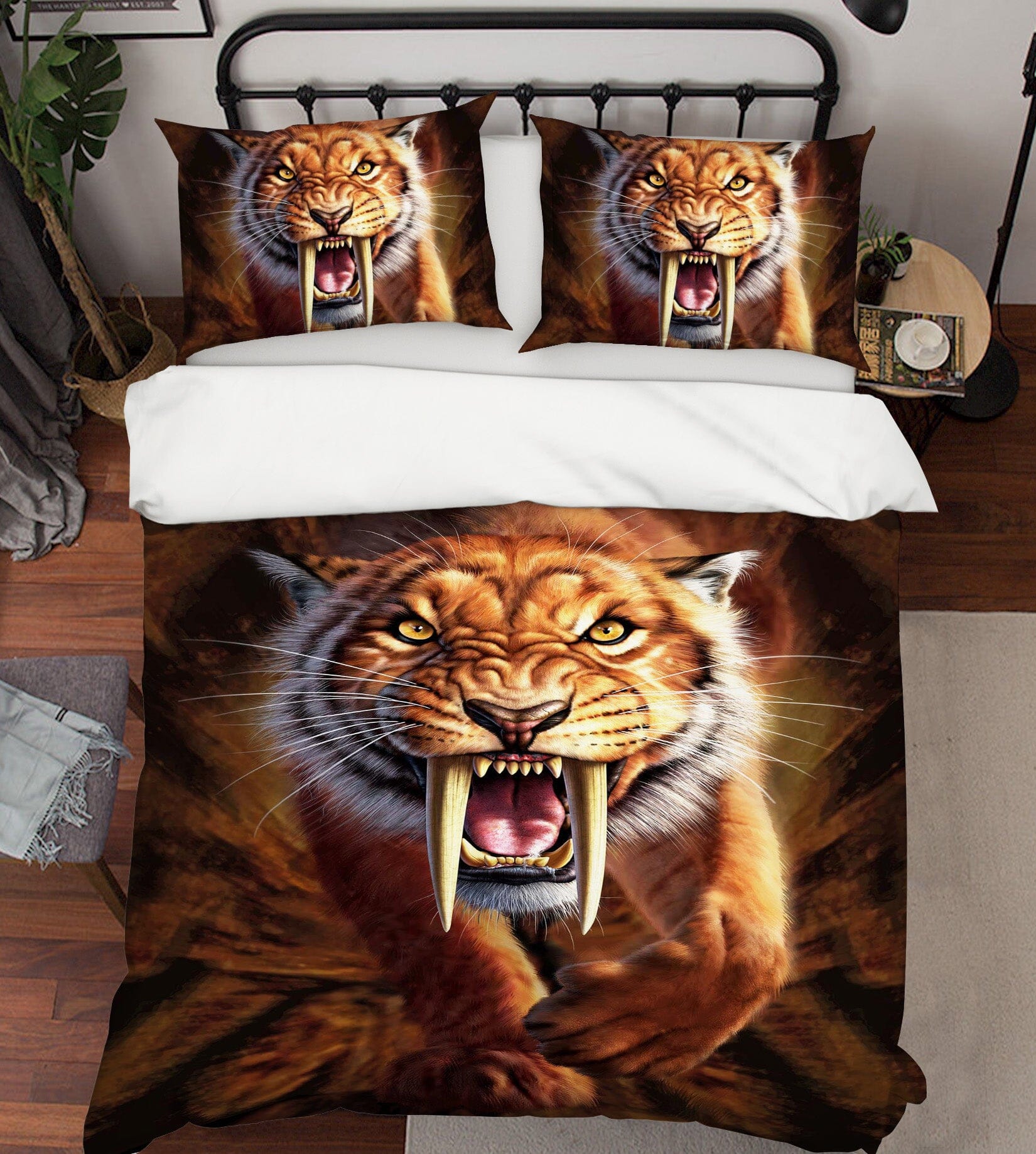 3D Sabertooth 2130 Jerry LoFaro bedding Bed Pillowcases Quilt Quiet Covers AJ Creativity Home 