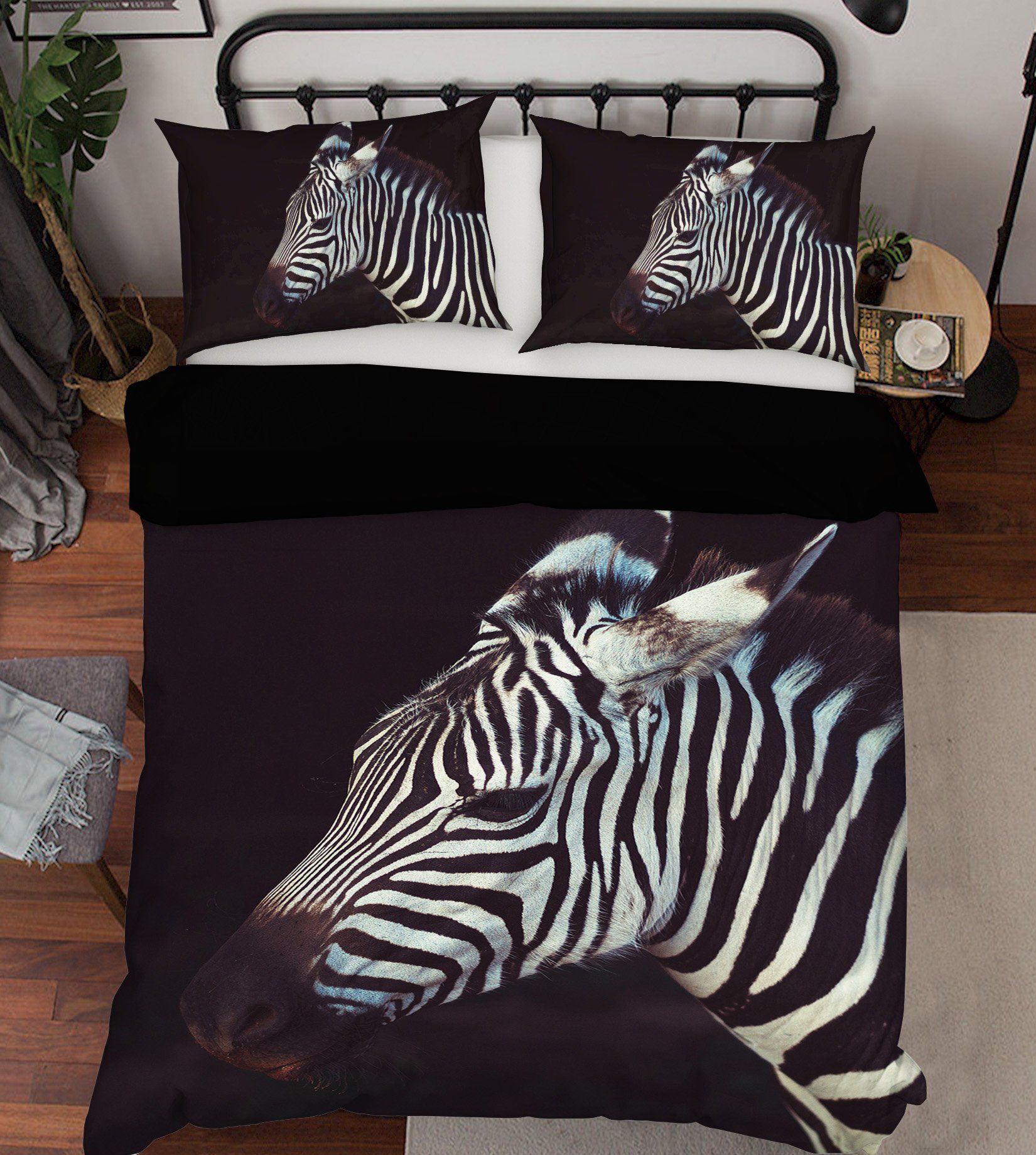 3D Zebra 1914 Bed Pillowcases Quilt Quiet Covers AJ Creativity Home 