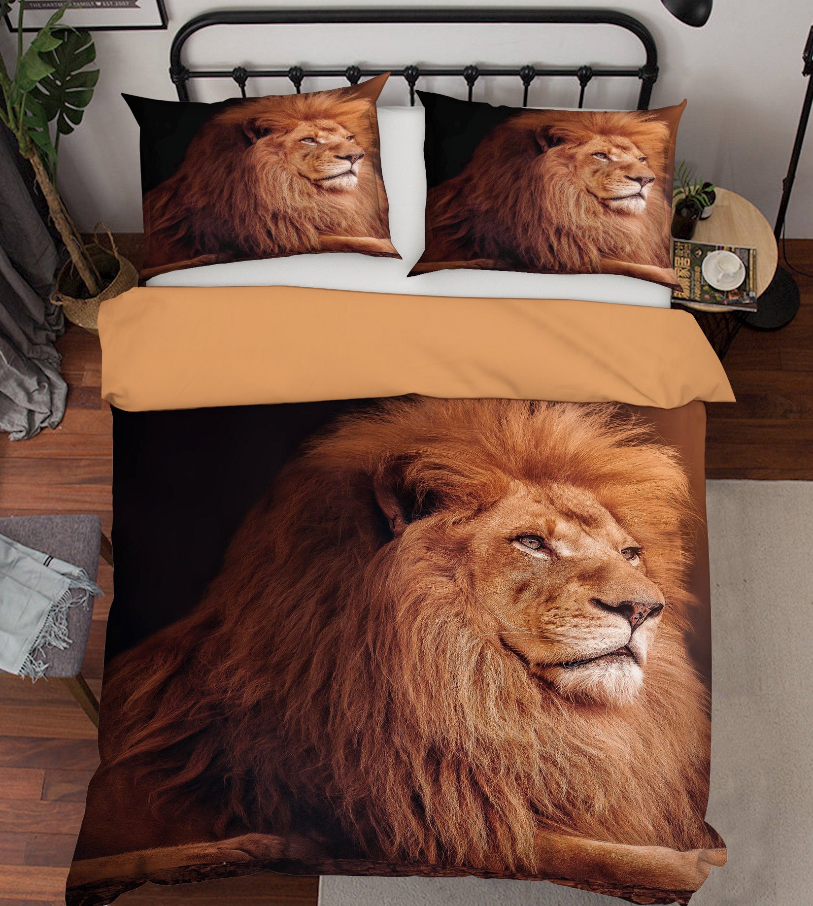 3D Lion 60004 Bed Pillowcases Quilt