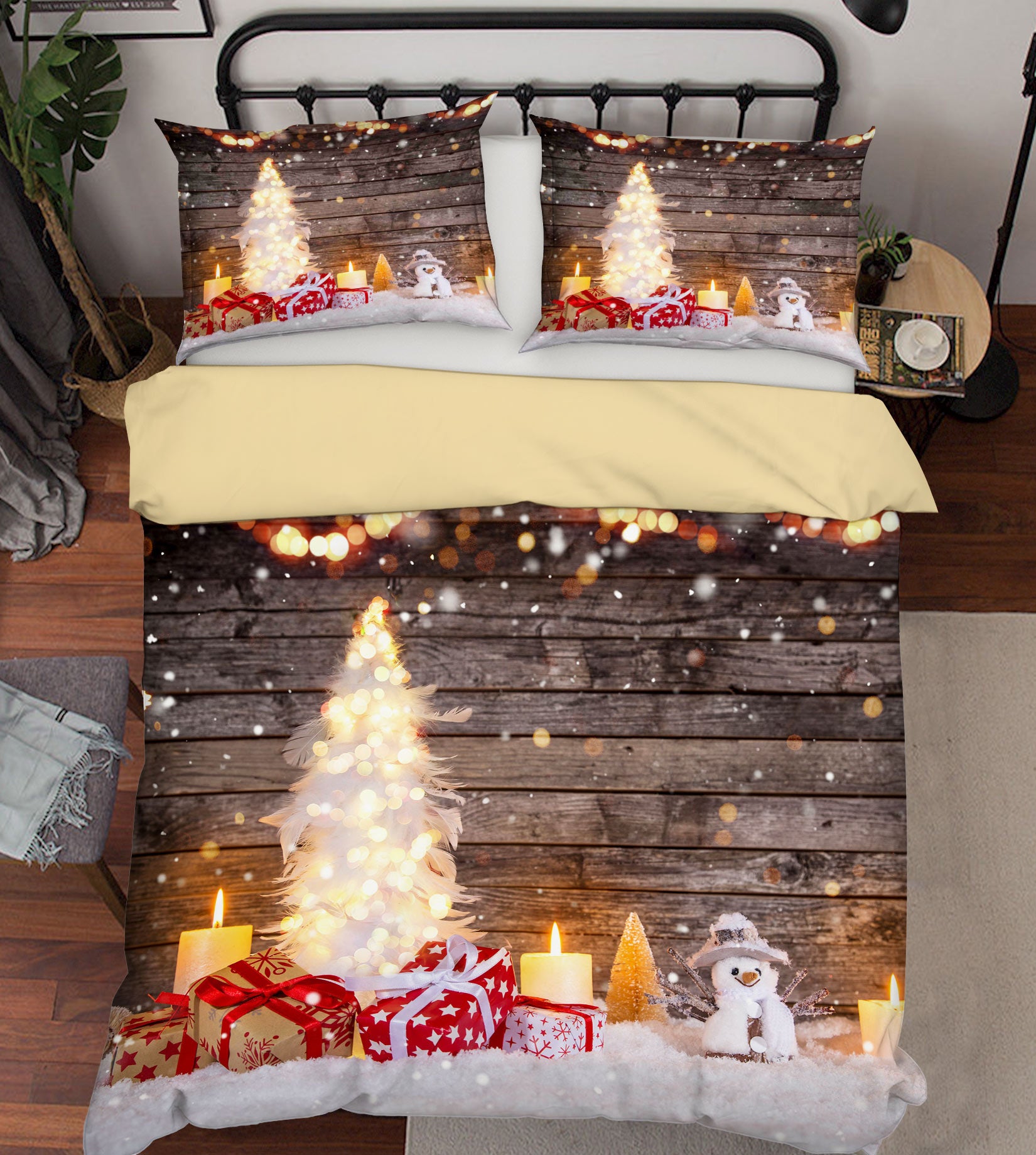 3D Snow Gift 51022 Christmas Quilt Duvet Cover Xmas Bed Pillowcases