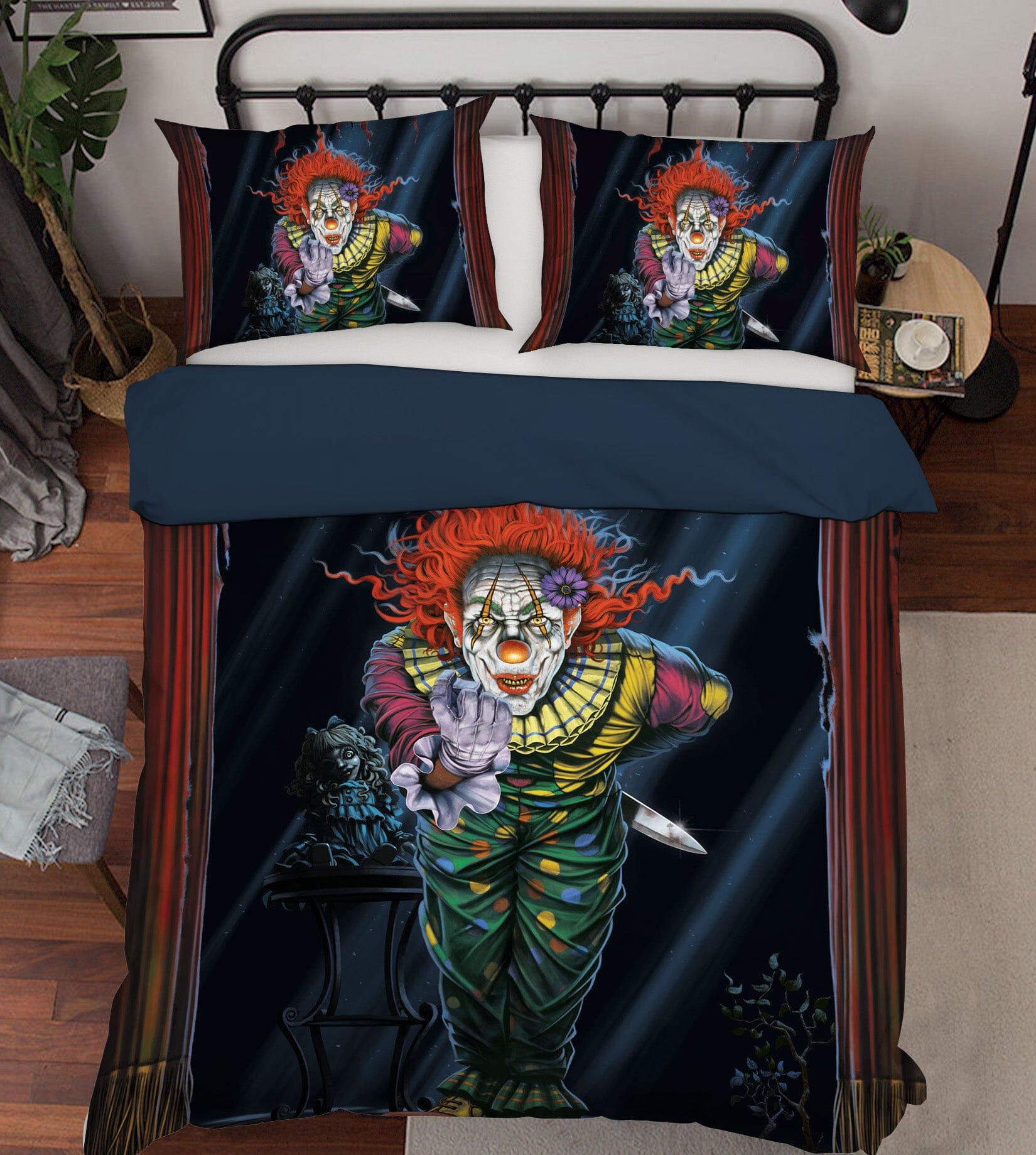 3D Surprise Clown 085 Bed Pillowcases Quilt Exclusive Designer Vincent Quiet Covers AJ Creativity Home 