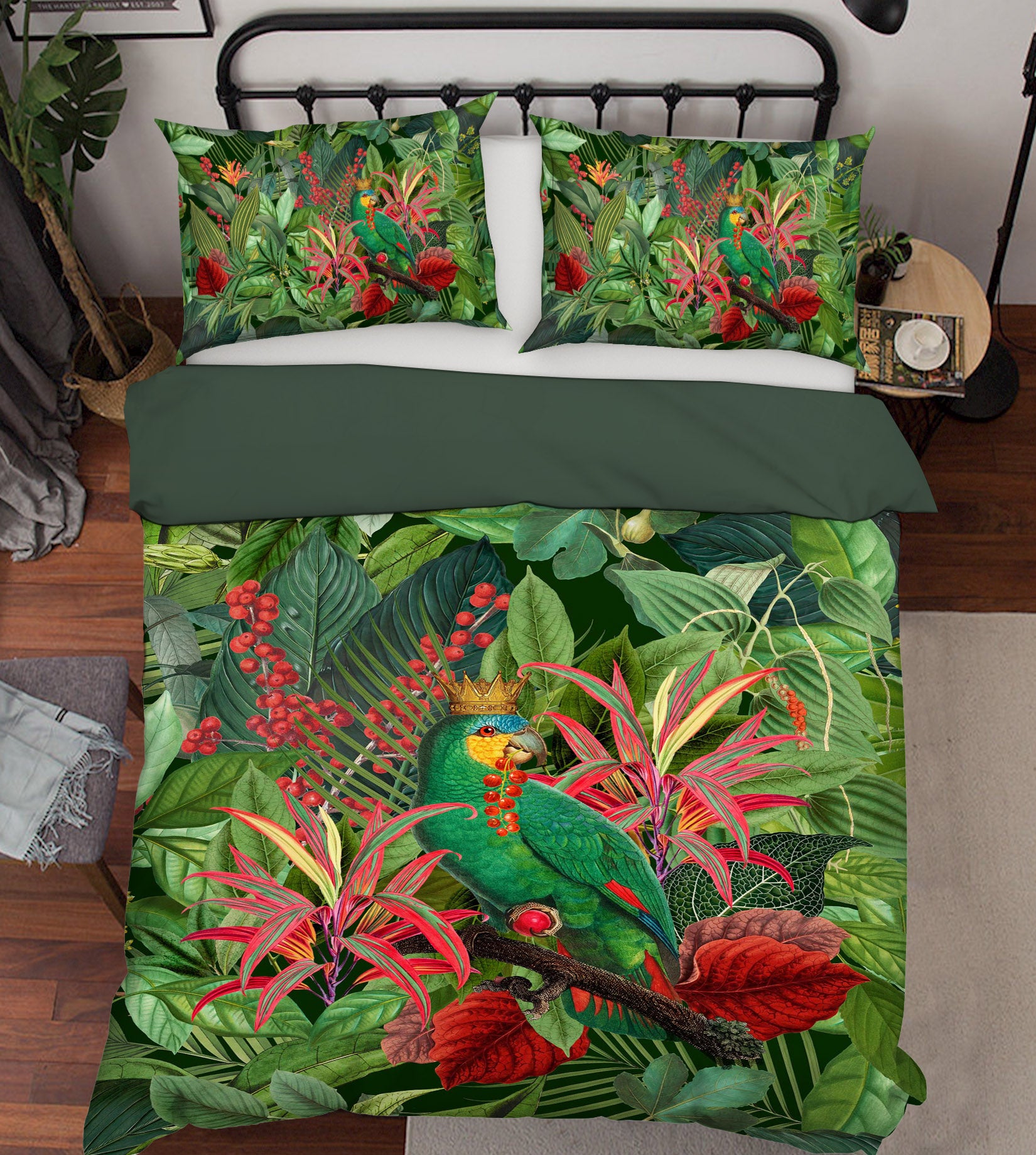 3D Red Flower Forest 102 Andrea haase Bedding Bed Pillowcases Quilt