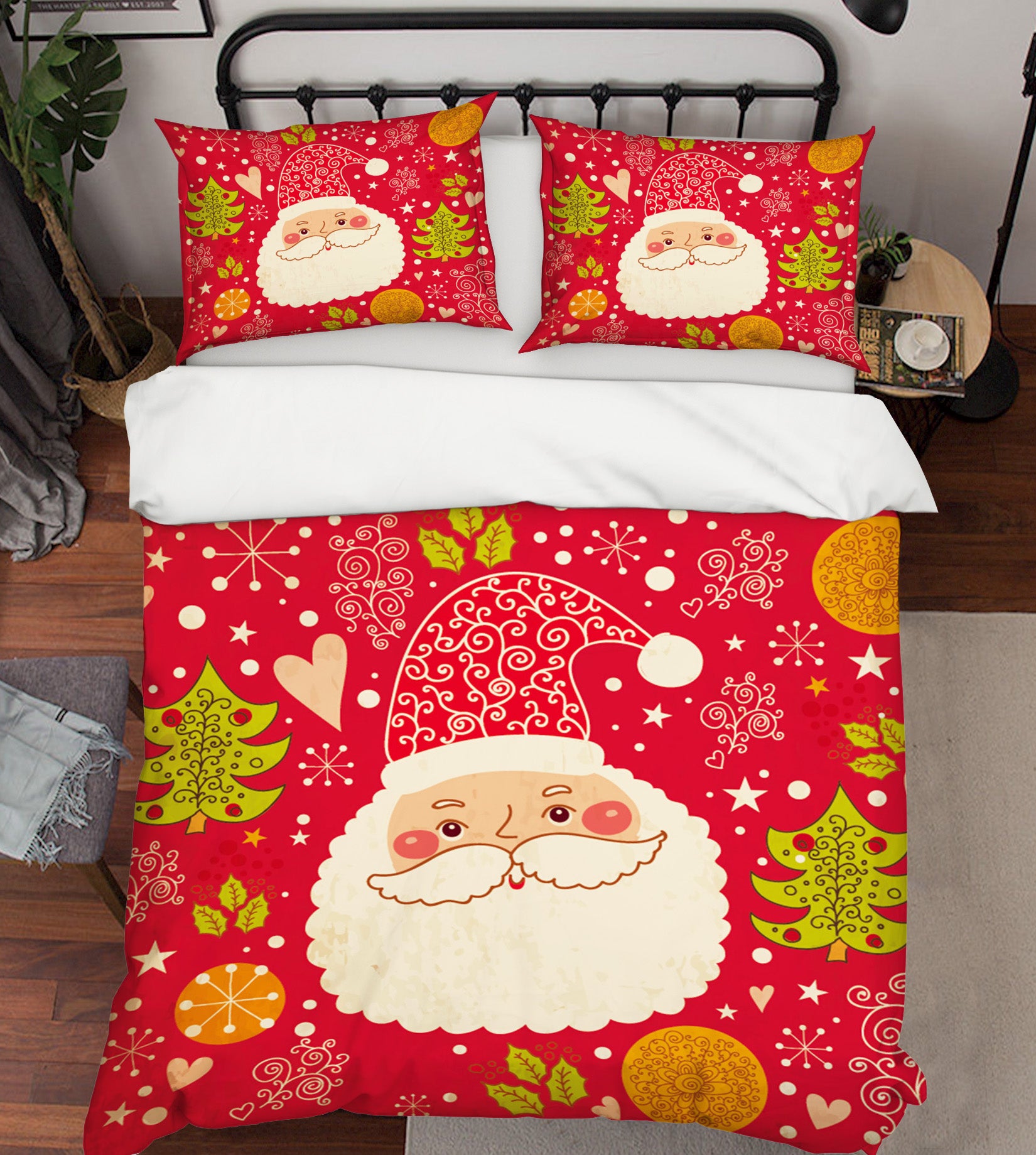 3D Santa Claus 45043 Christmas Quilt Duvet Cover Xmas Bed Pillowcases