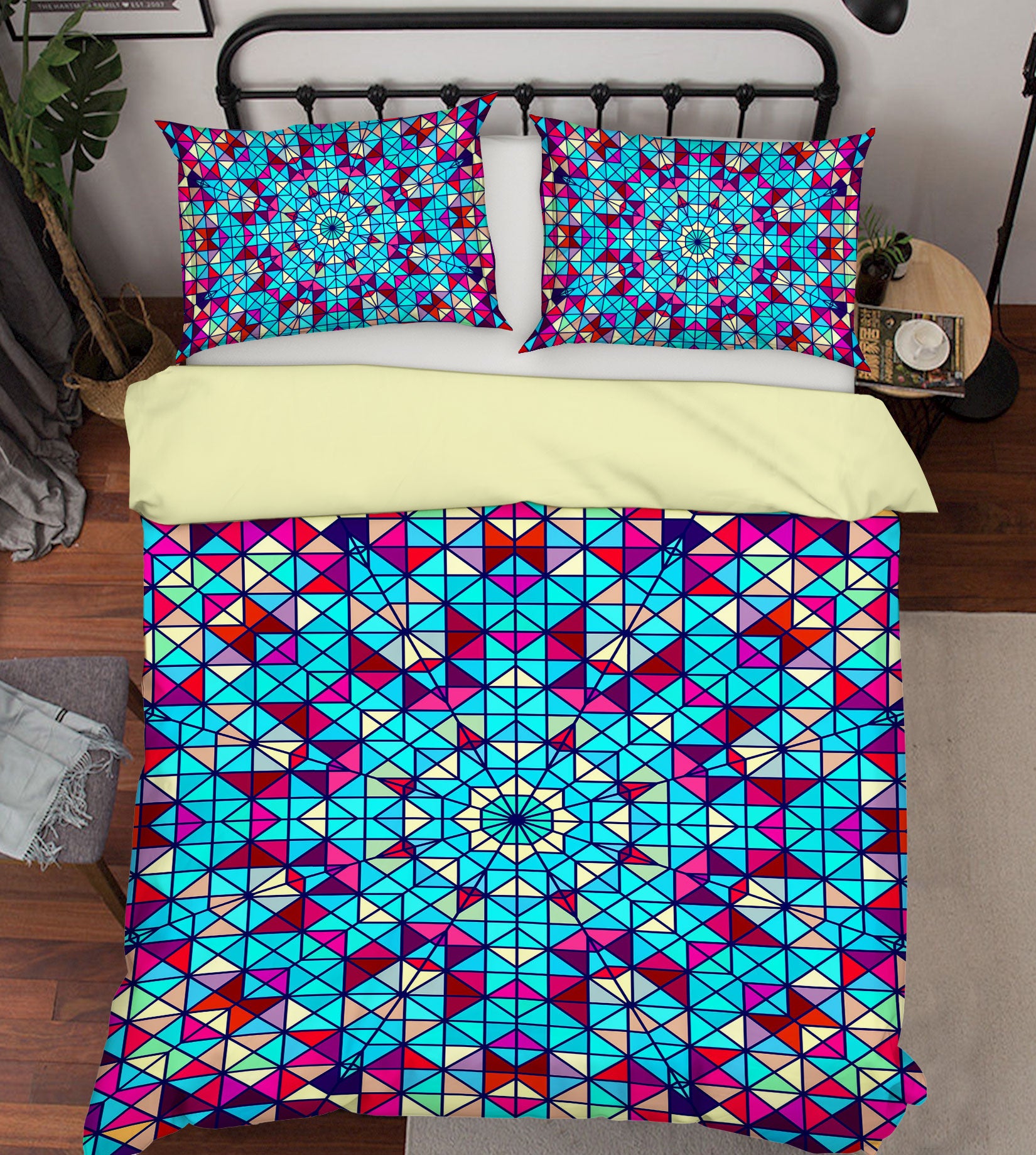 3D Blue Pattern 13180 Bed Pillowcases Quilt