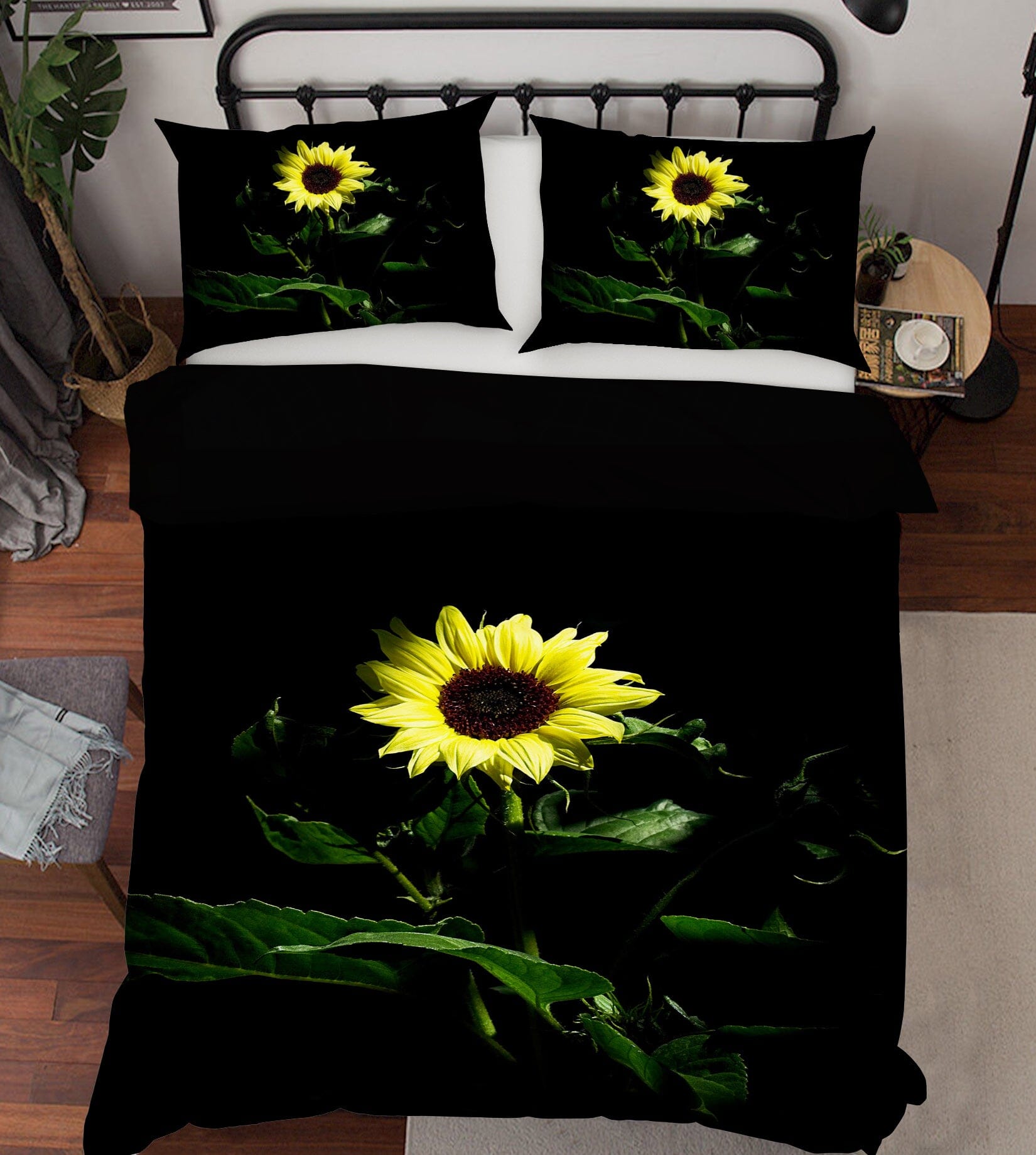 3D Sunflower 2130 Kathy Barefield Bedding Bed Pillowcases Quilt Quiet Covers AJ Creativity Home 