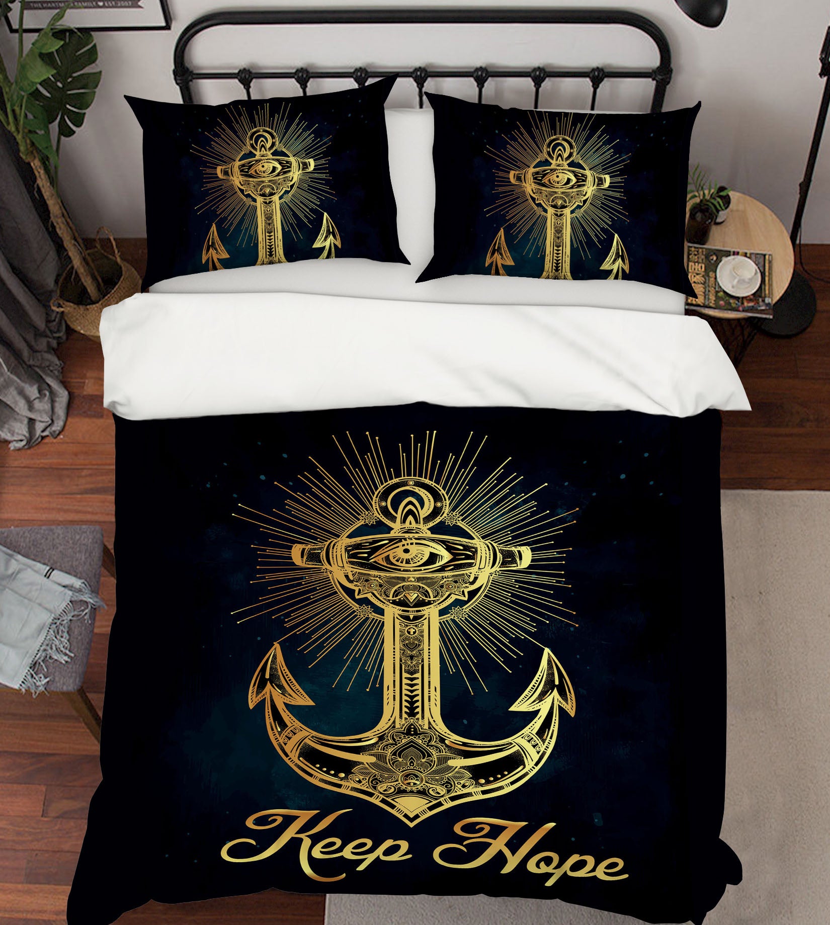 3D Anchor 61091 Bed Pillowcases Quilt