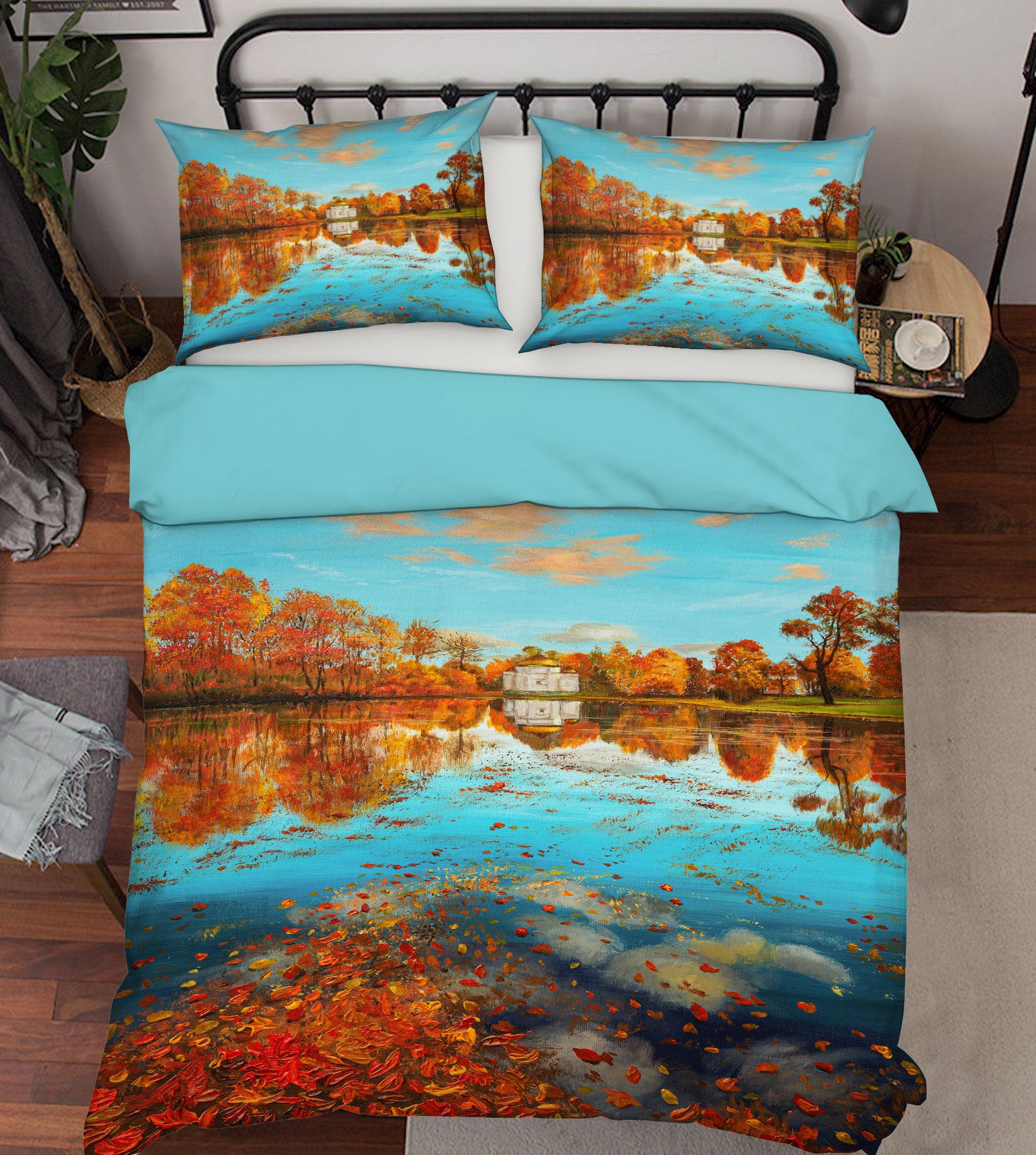 3D Tree Lake Surface 1750 Marina Zotova Bedding Bed Pillowcases Quilt