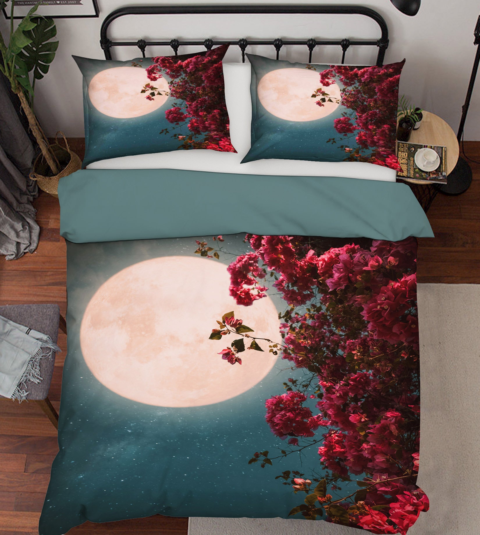 3D Moon Branches 59153 Bed Pillowcases Quilt
