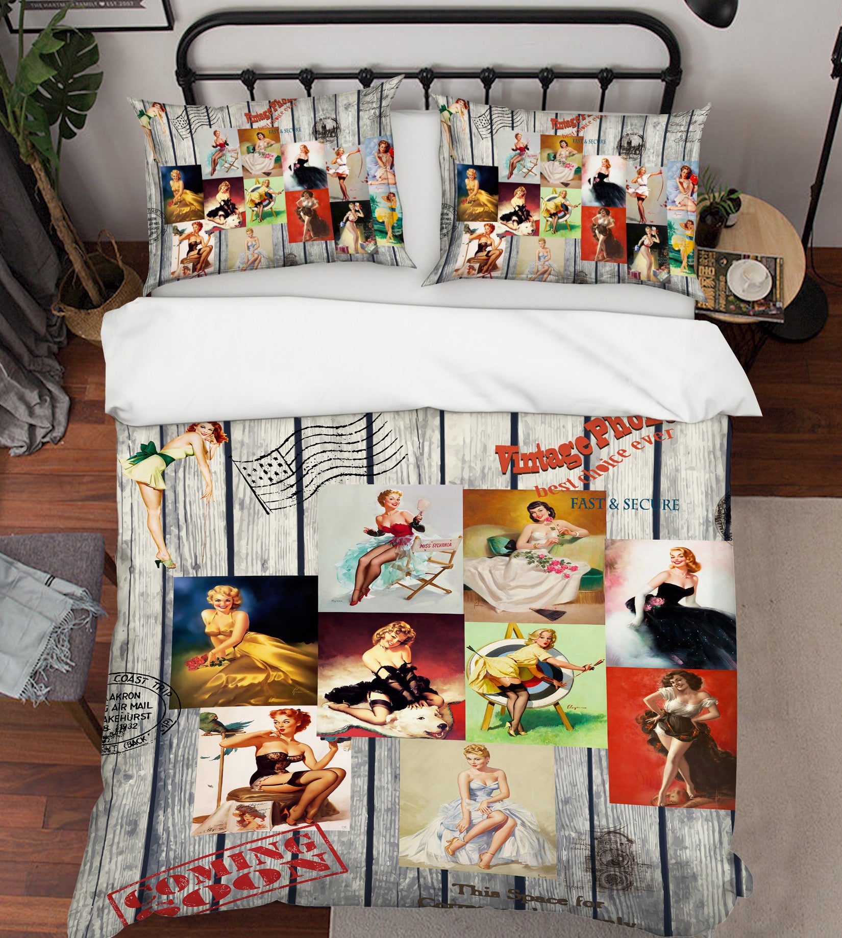 3D Poster 12070 Bed Pillowcases Quilt